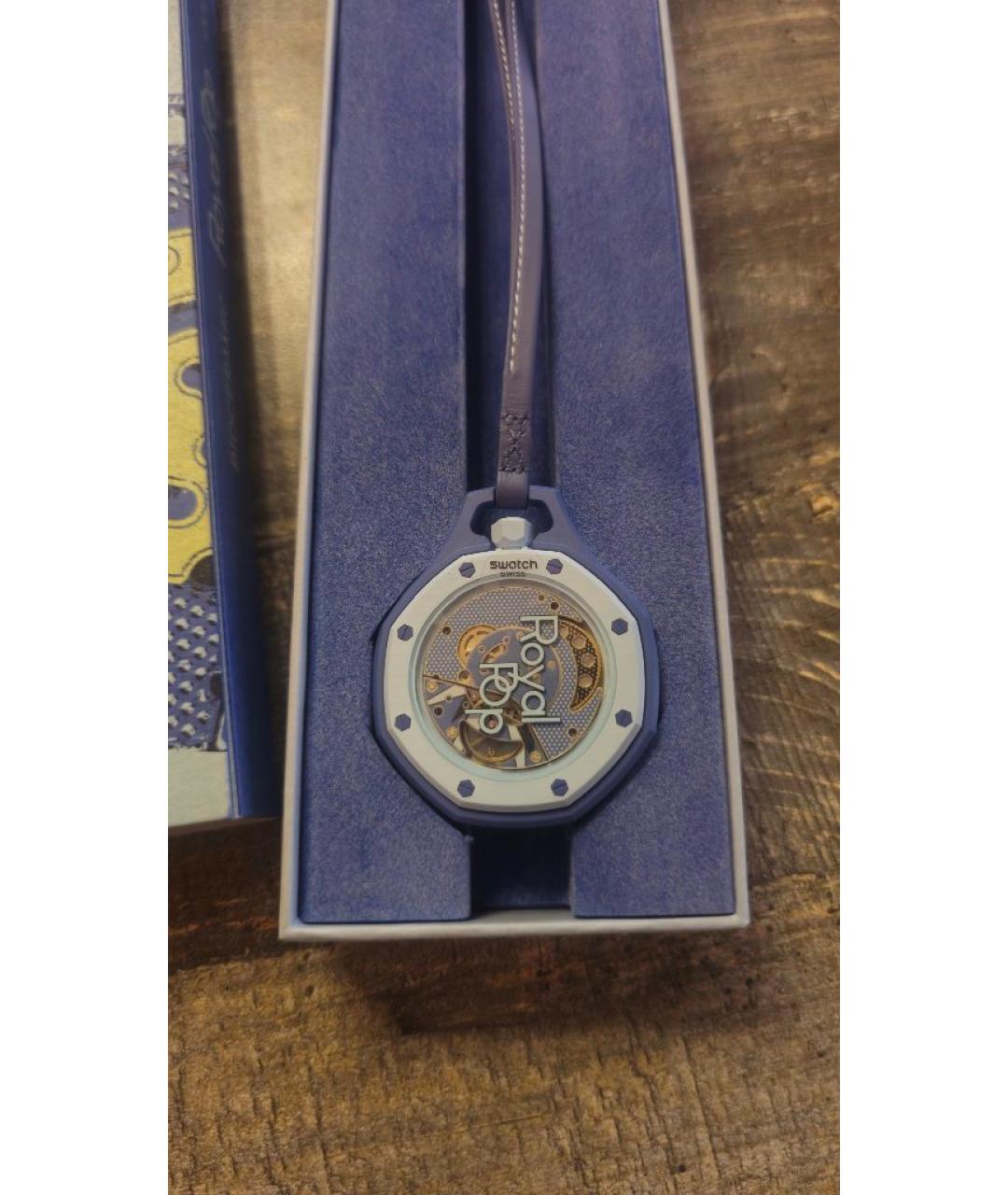 Swatch Синие пластиковые часы, фото 3