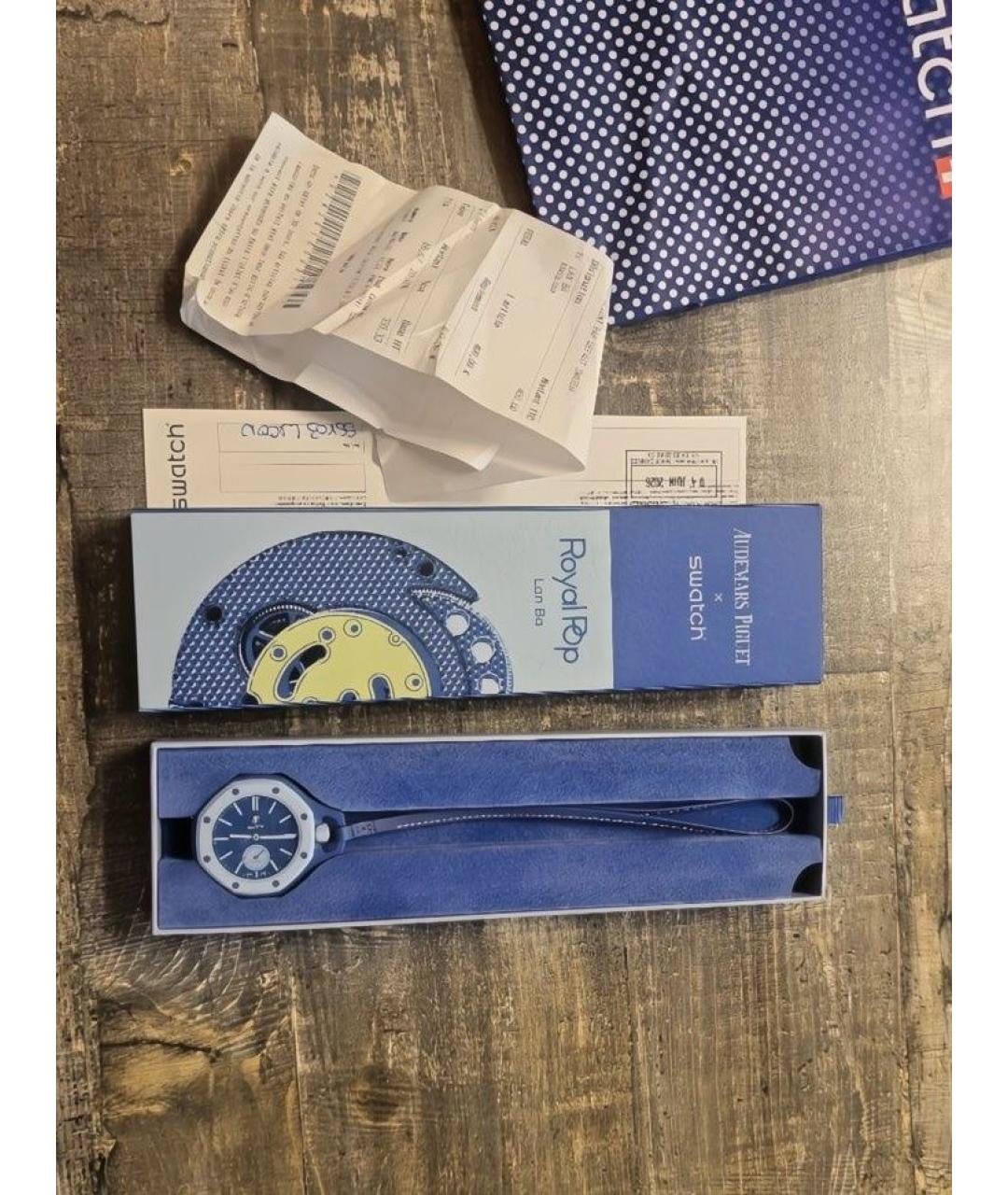 Swatch Синие пластиковые часы, фото 2