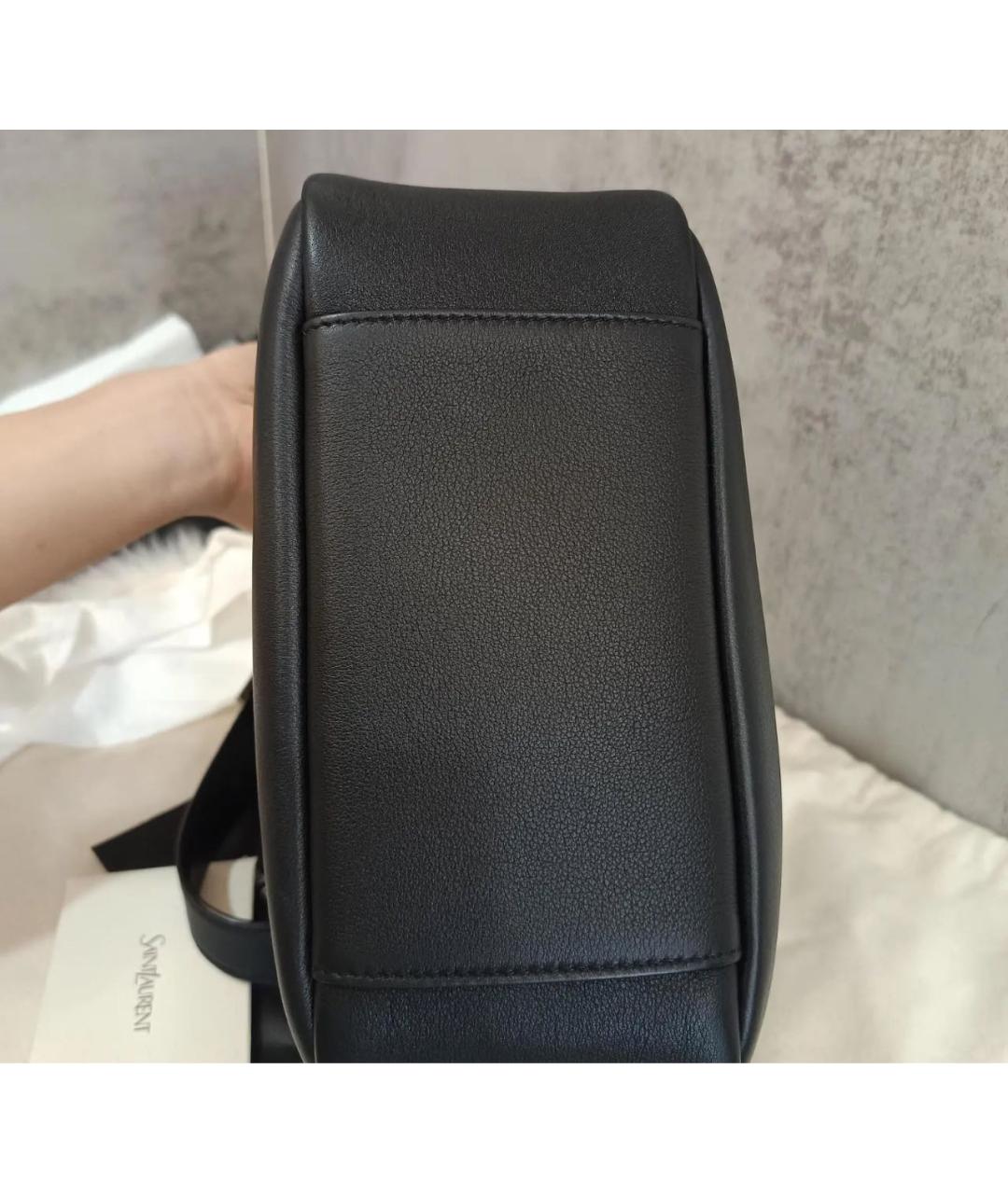 SAINT LAURENT Черная кожаная сумка на плечо, фото 4