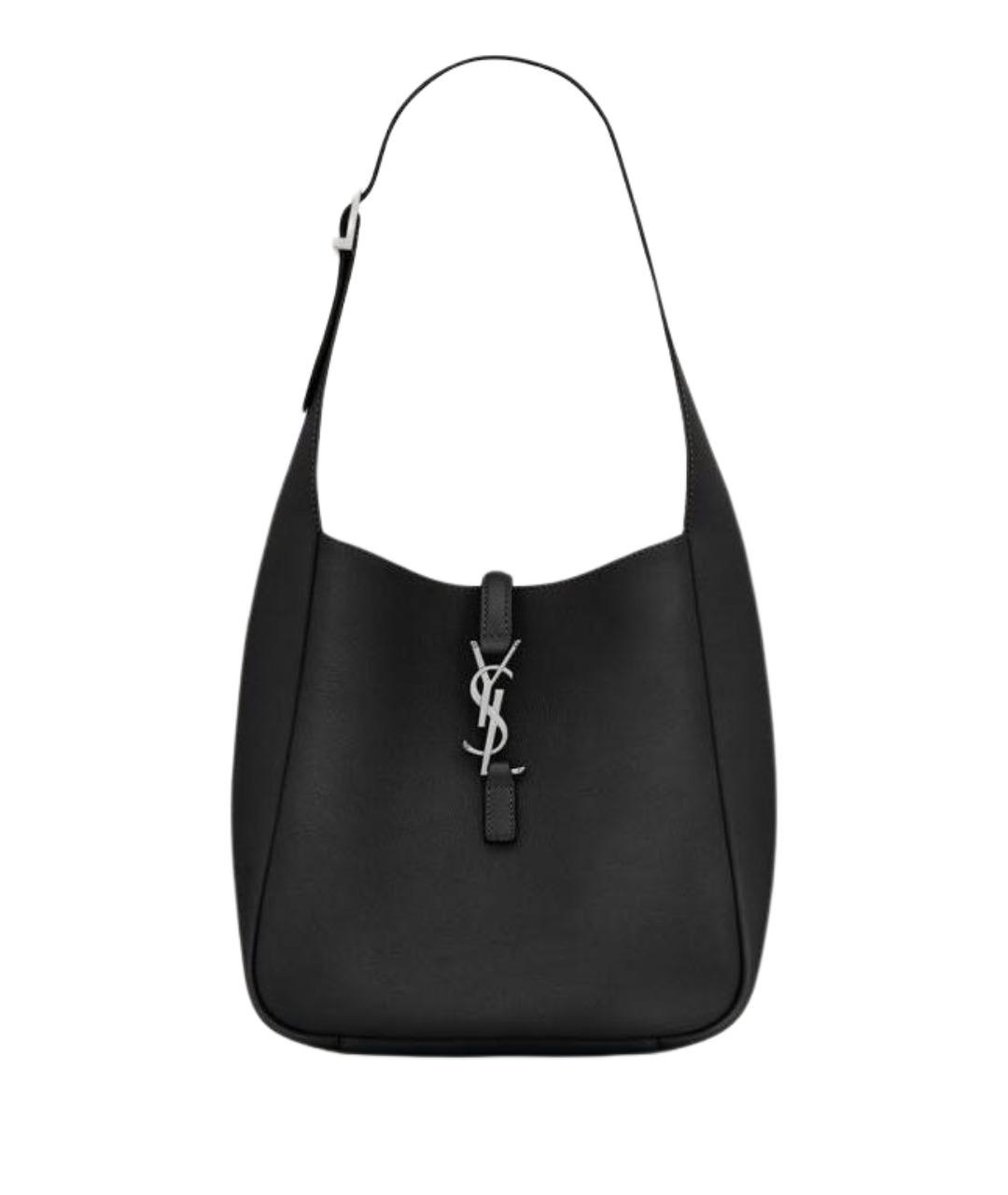 SAINT LAURENT Черная кожаная сумка на плечо, фото 1