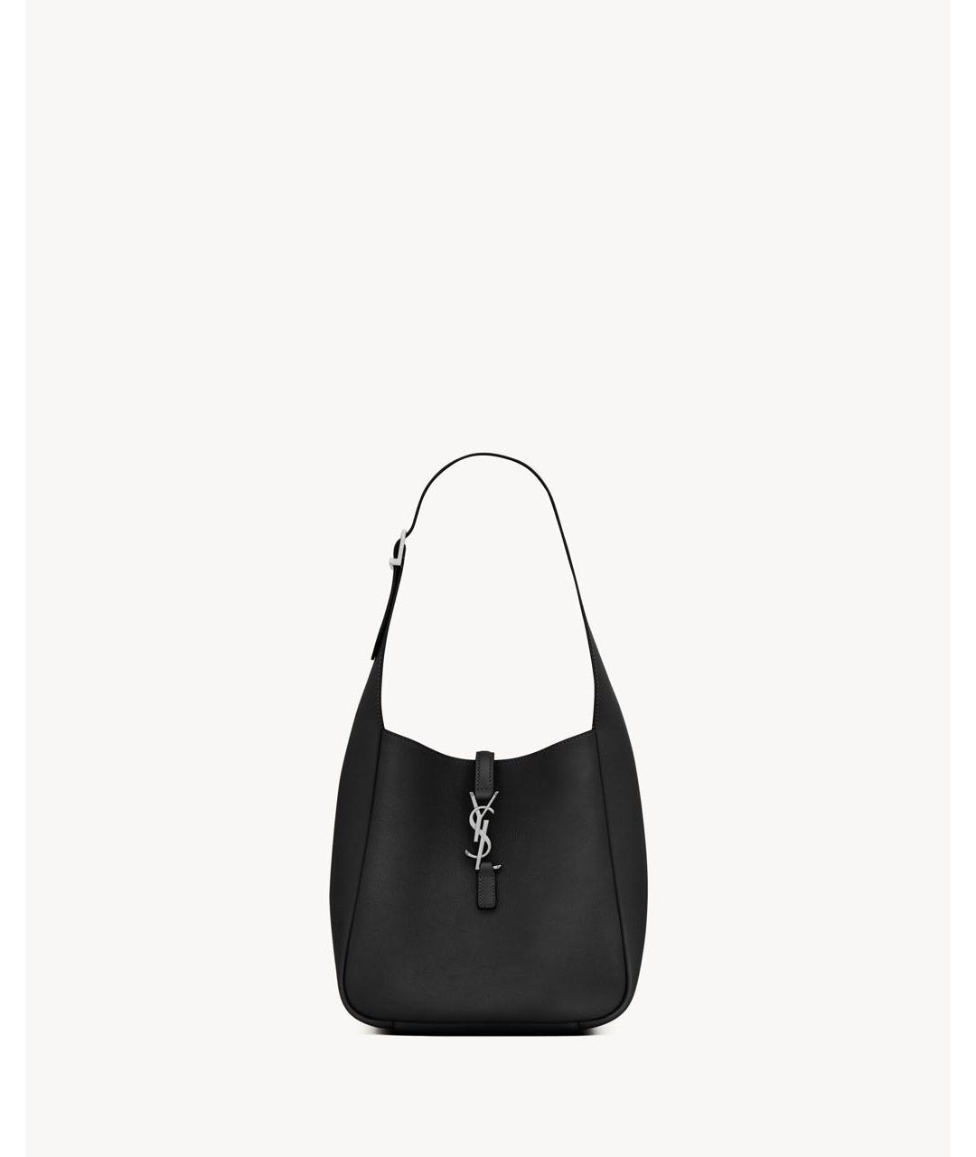 SAINT LAURENT Черная кожаная сумка на плечо, фото 7