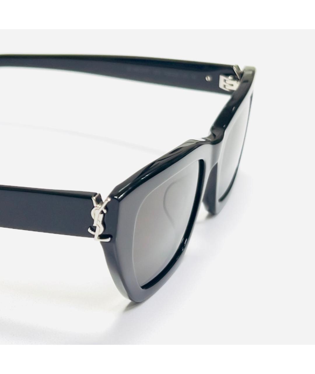 SAINT LAURENT Черные пластиковые солнцезащитные очки, фото 3