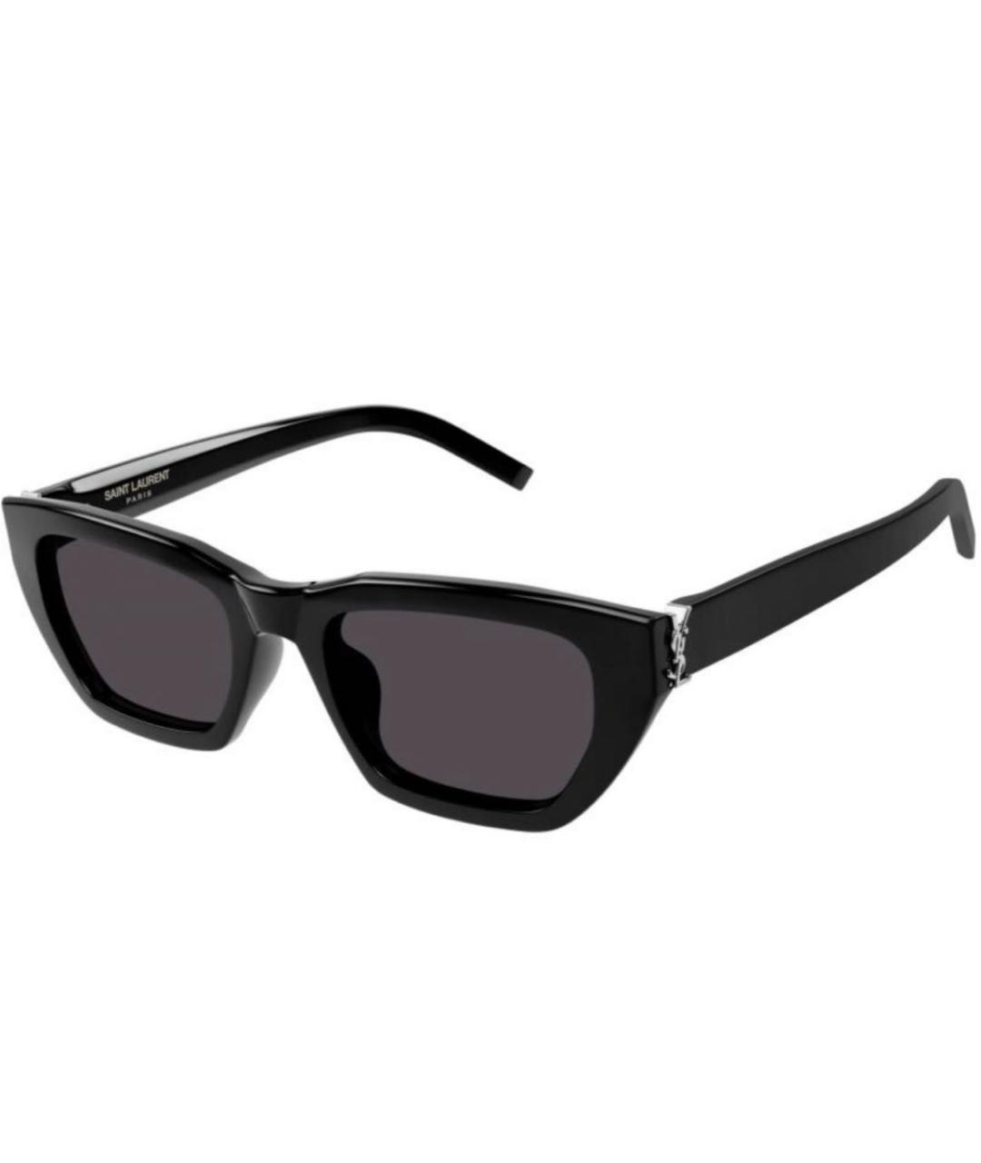 SAINT LAURENT Черные пластиковые солнцезащитные очки, фото 1