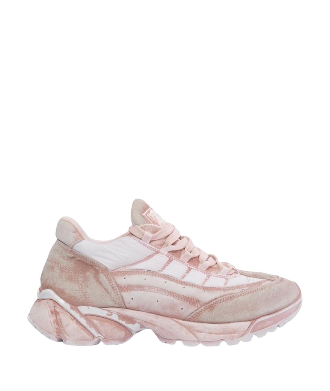 MM6 MAISON MARGIELA Розовые кожаные кроссовки, фото 1