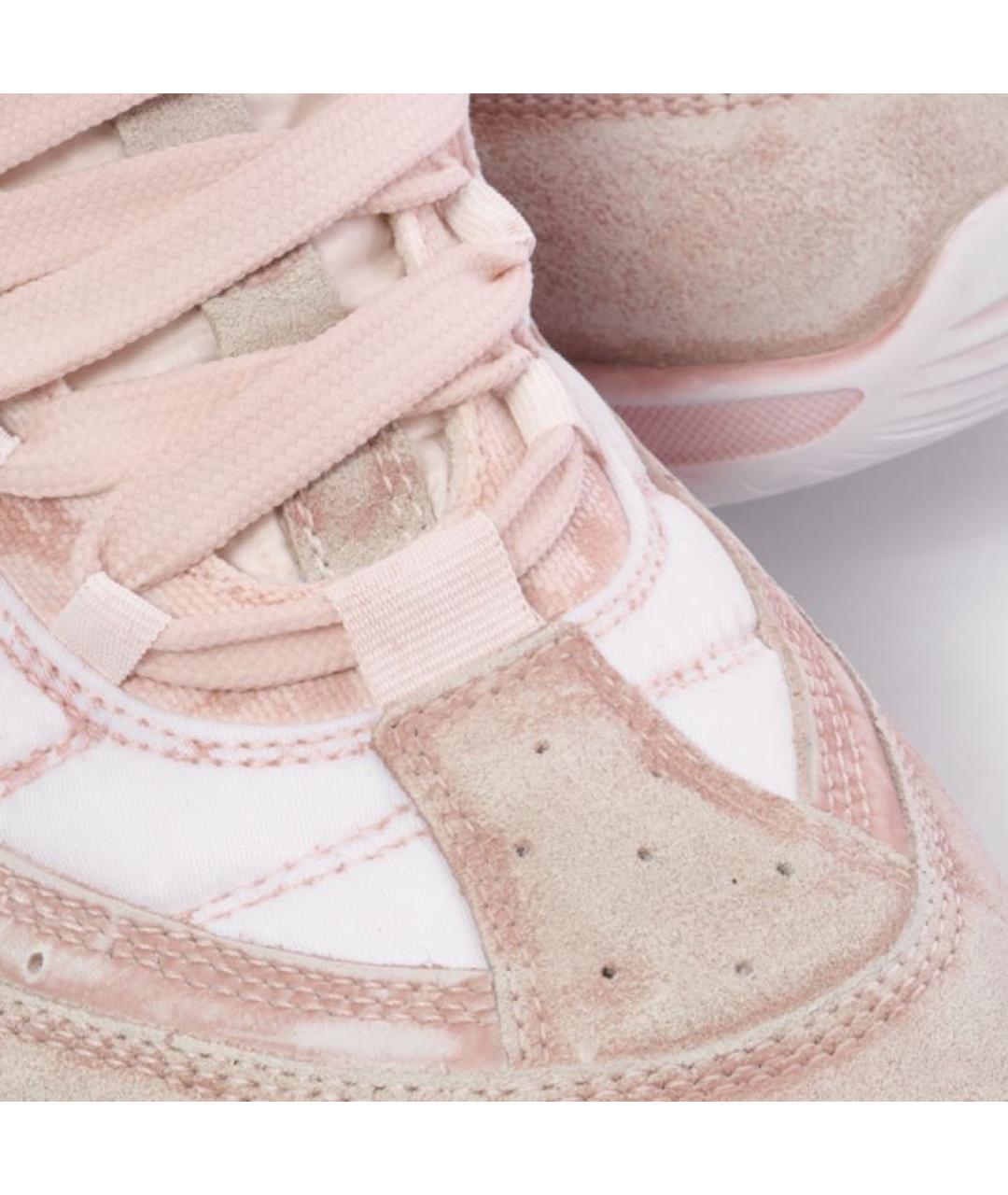 MM6 MAISON MARGIELA Розовые кожаные кроссовки, фото 3