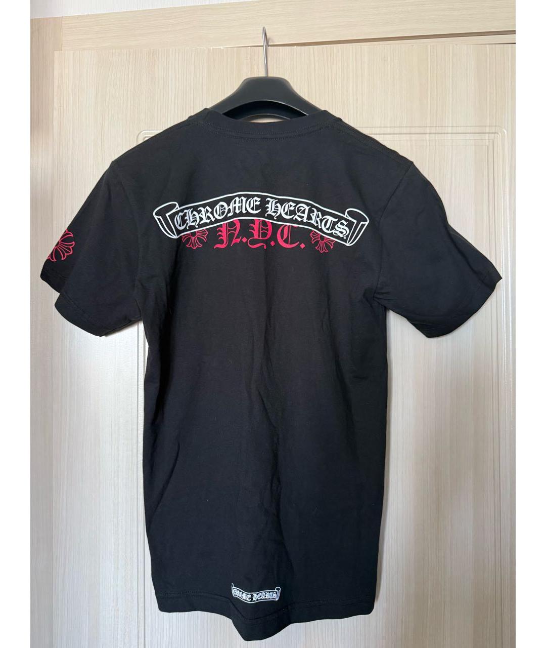 CHROME HEARTS Черная хлопковая футболка, фото 4