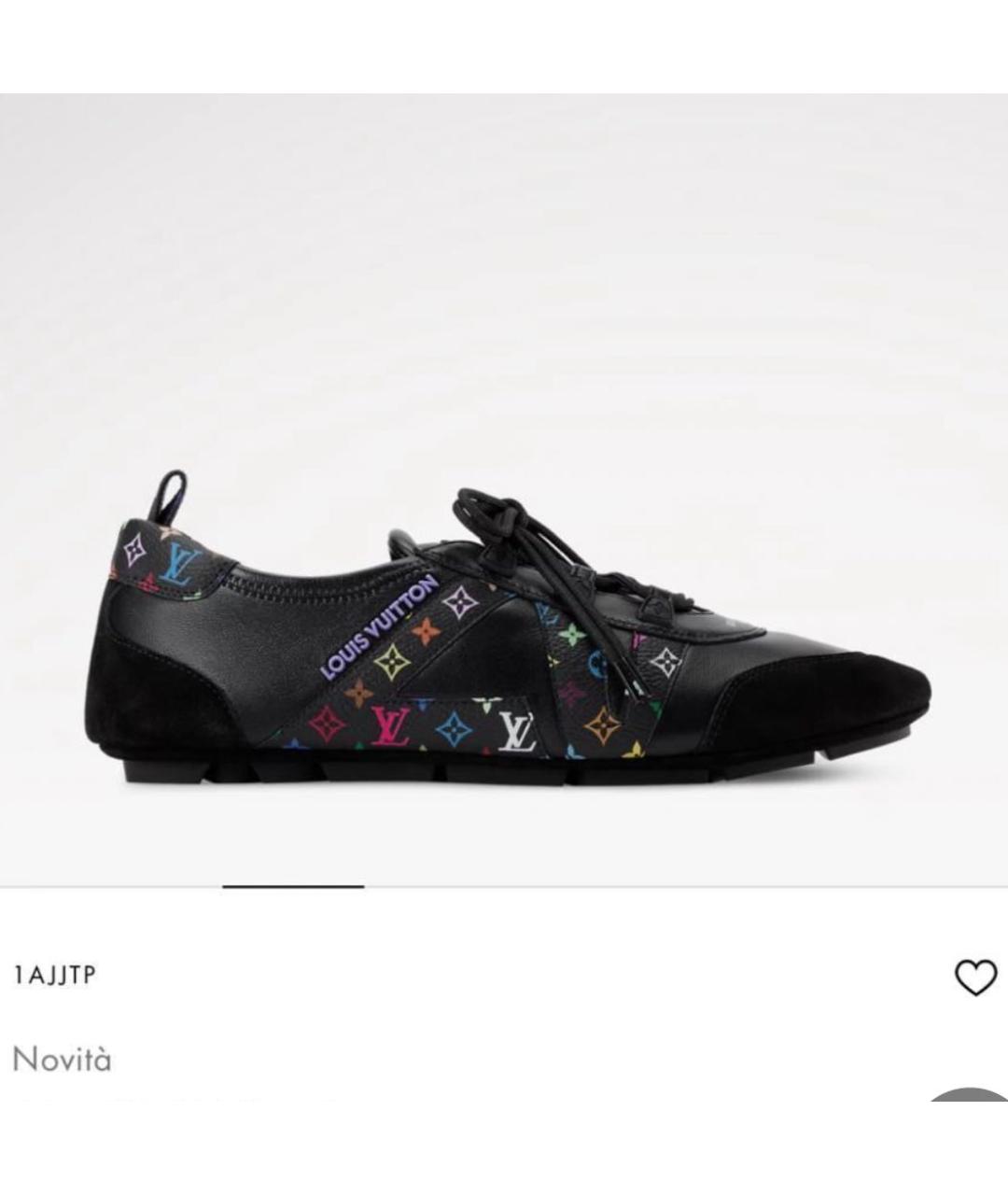 LOUIS VUITTON Черные кожаные кеды, фото 9