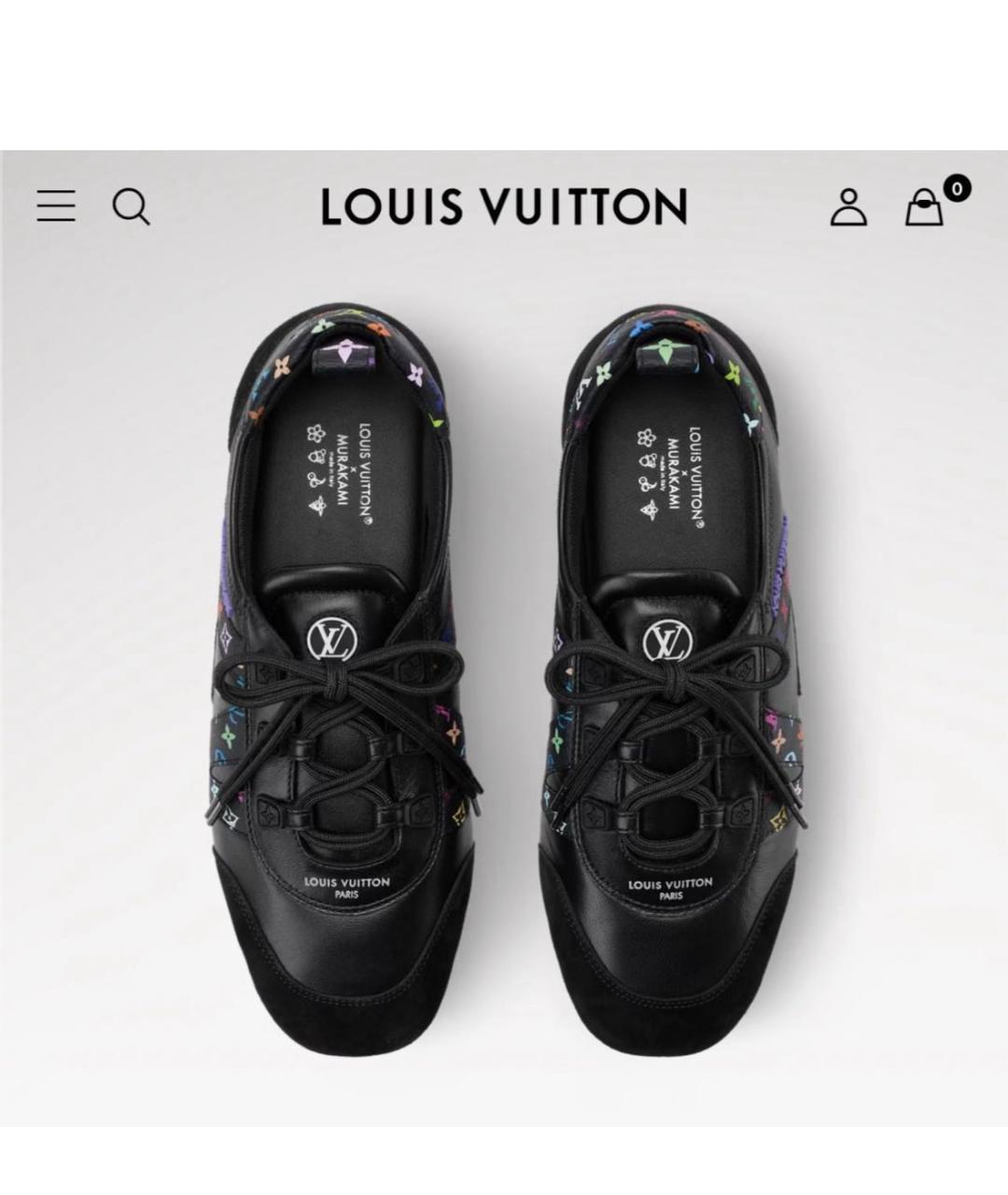 LOUIS VUITTON Черные кожаные кеды, фото 8