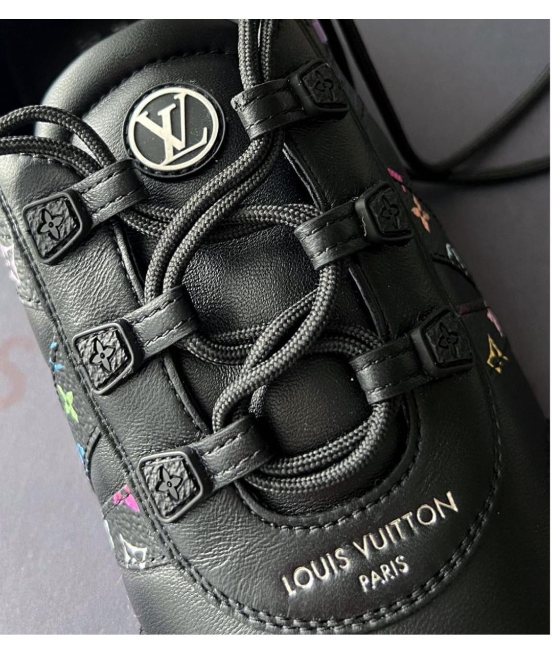 LOUIS VUITTON Черные кожаные кеды, фото 5