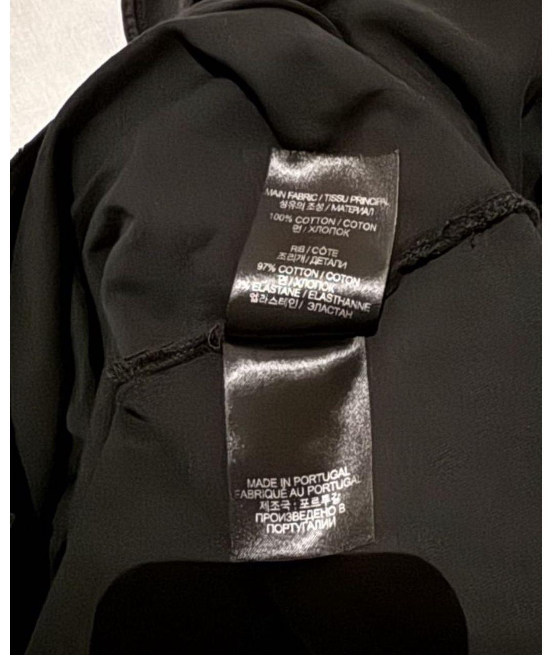 VETEMENTS Черная хлопковая футболка, фото 6