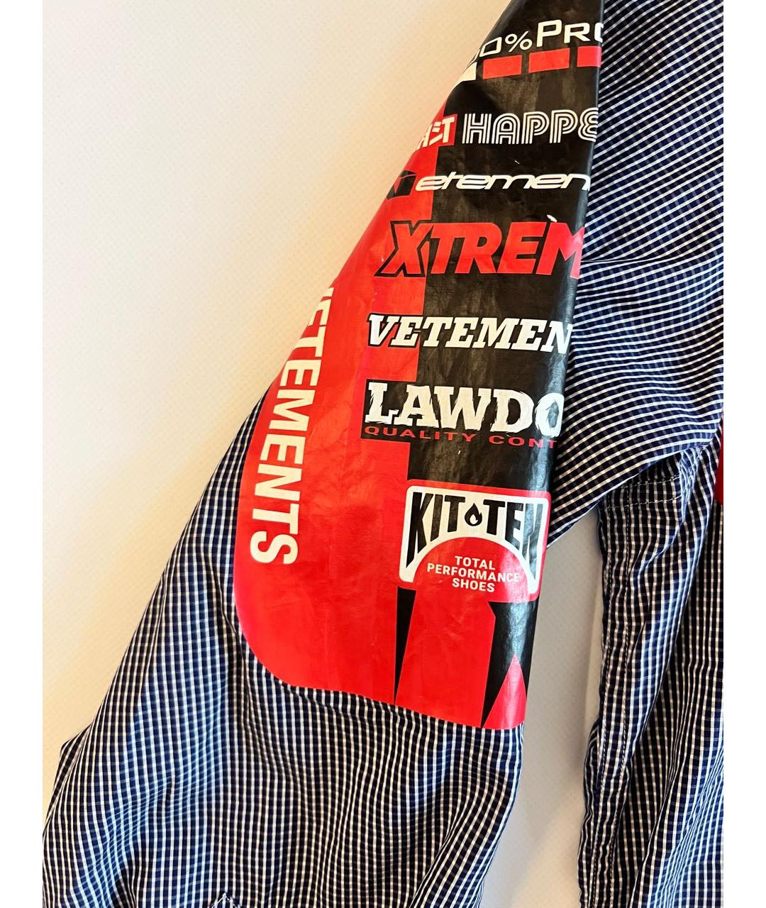 VETEMENTS Серая хлопковая кэжуал рубашка, фото 4