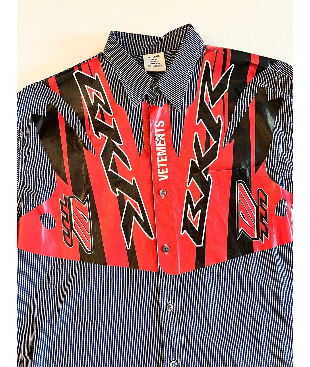 VETEMENTS Серая хлопковая кэжуал рубашка, фото 3