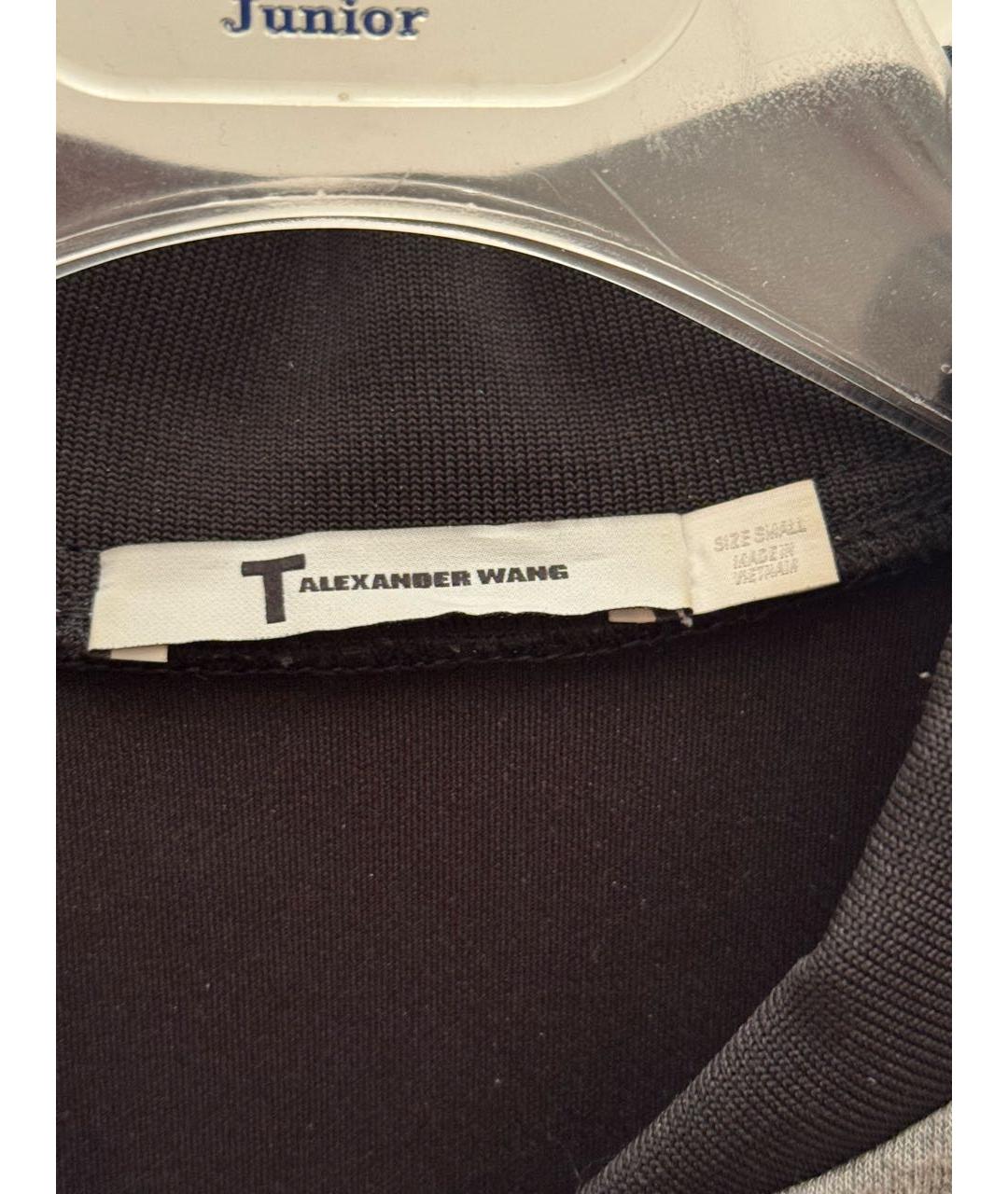 T BY ALEXANDER WANG Серое полиэстеровое повседневное платье, фото 6