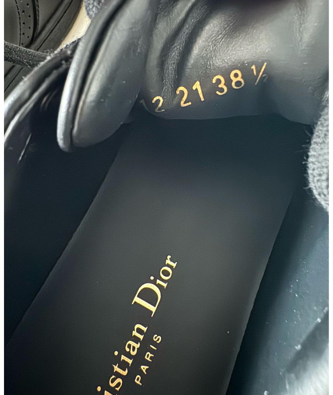 CHRISTIAN DIOR Черные кожаные кроссовки, фото 7