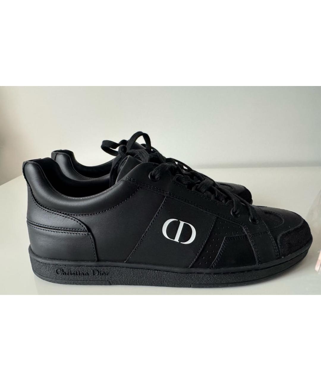 CHRISTIAN DIOR Черные кожаные кроссовки, фото 4