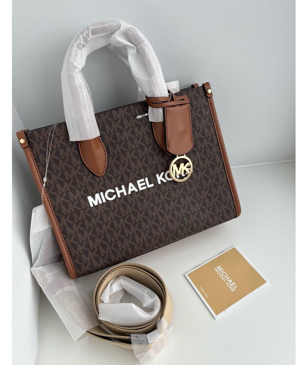 MICHAEL KORS Коричневая сумка с короткими ручками, фото 2