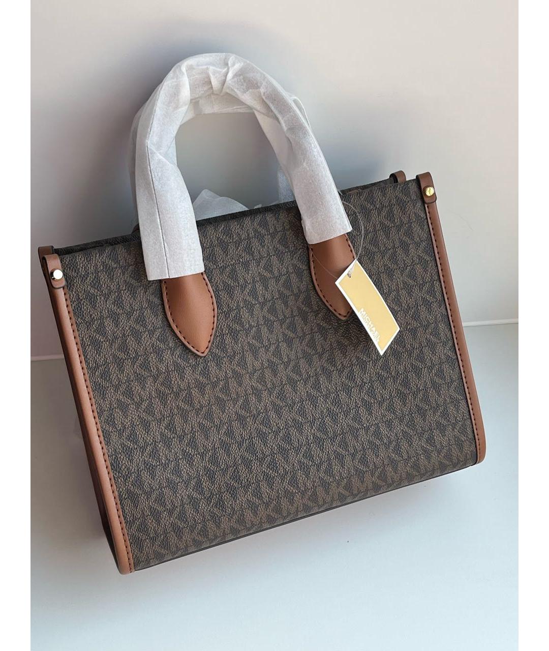 MICHAEL KORS Коричневая сумка с короткими ручками, фото 3