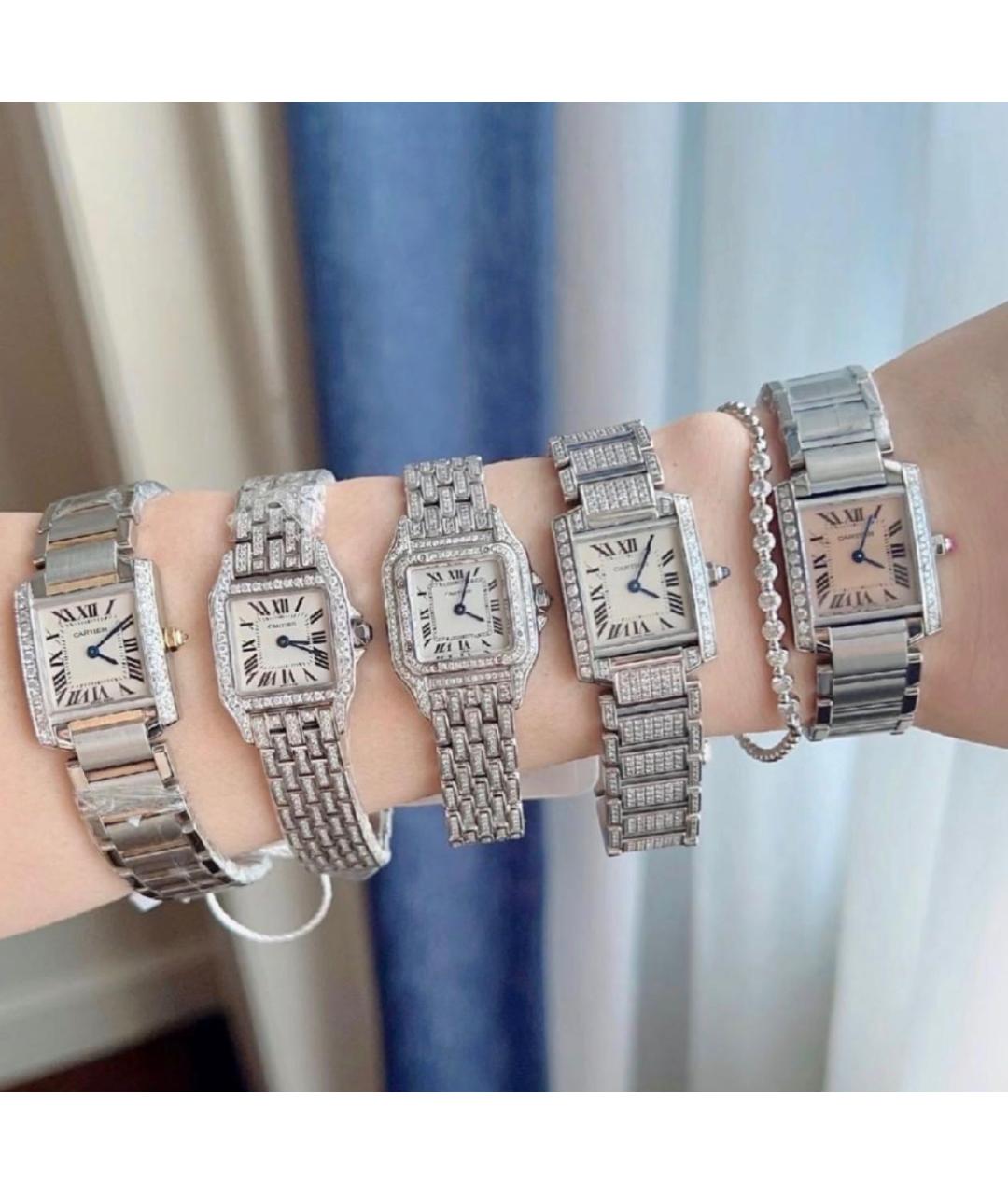 CARTIER Салатовые металлические часы, фото 6