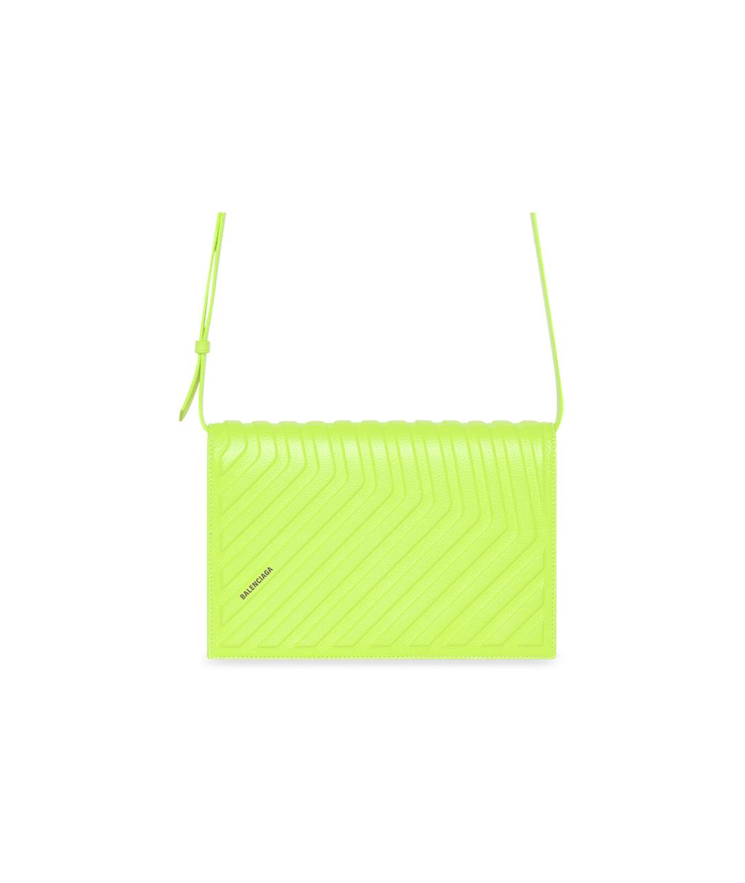 BALENCIAGA Желтая кожаная сумка на плечо, фото 2