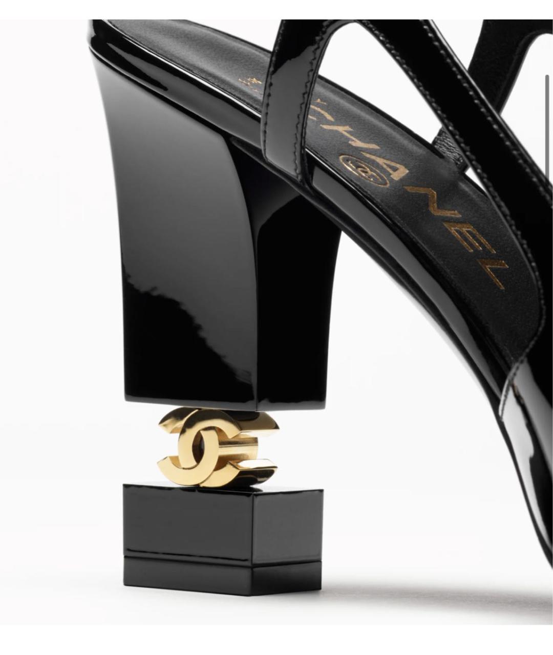CHANEL Черные туфли из лакированной кожи, фото 5
