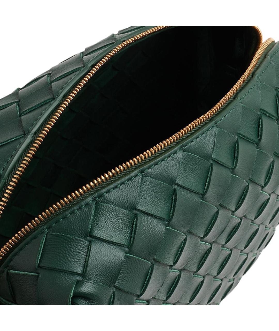 BOTTEGA VENETA Зеленая кожаная сумка через плечо, фото 4