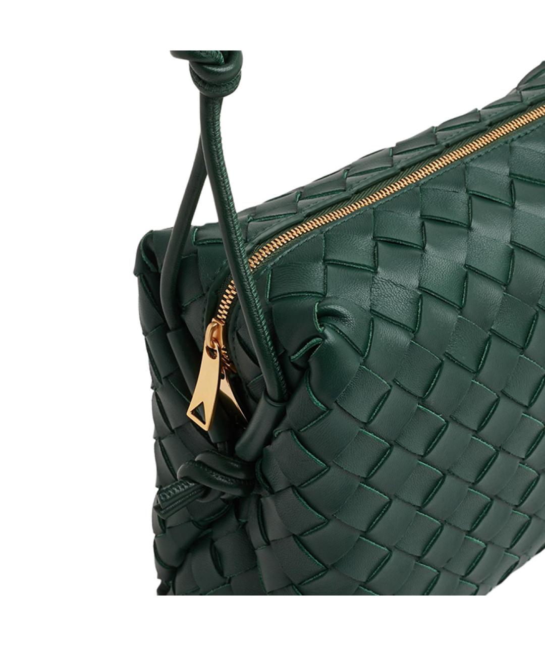 BOTTEGA VENETA Зеленая кожаная сумка через плечо, фото 3