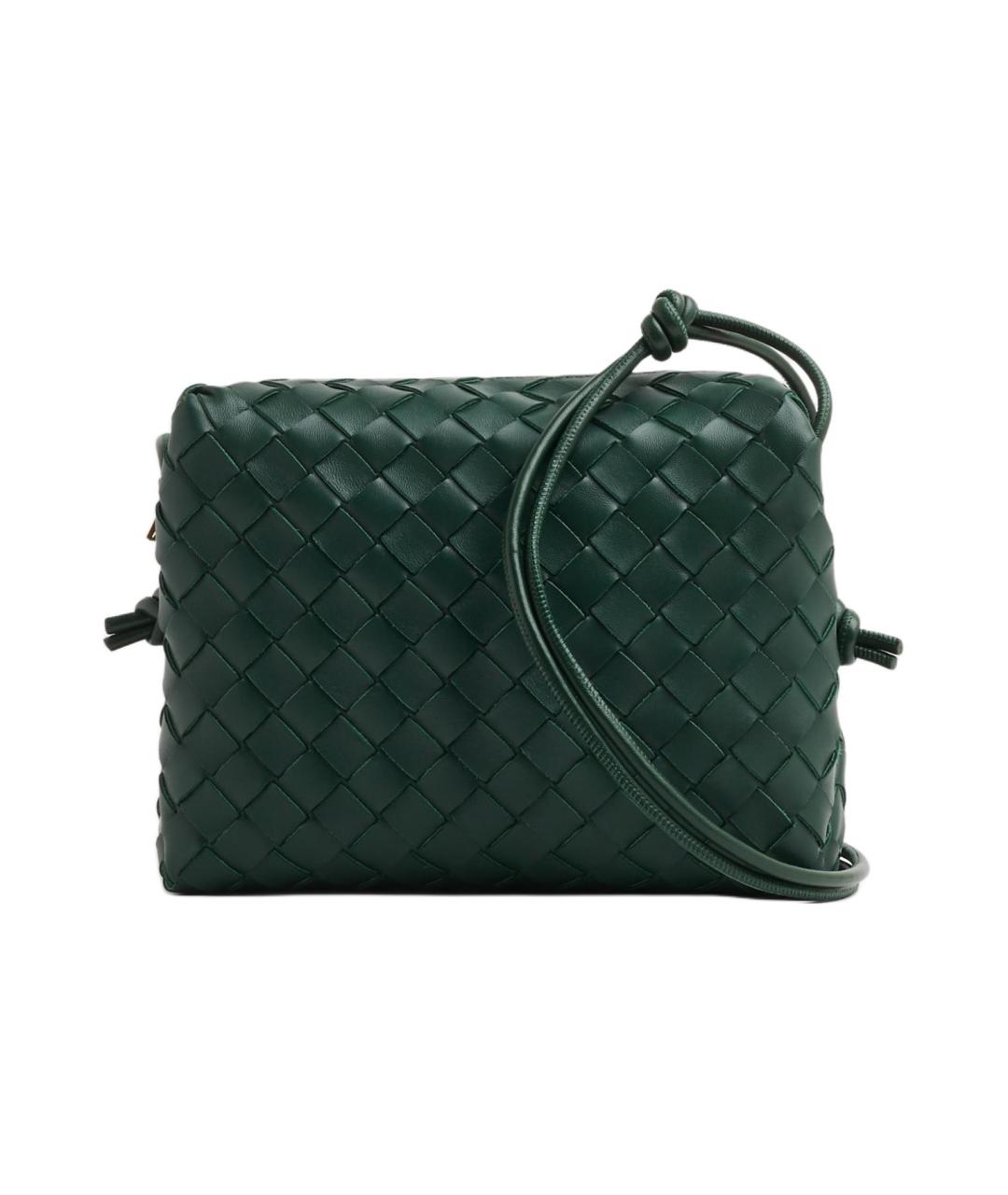 BOTTEGA VENETA Зеленая кожаная сумка через плечо, фото 1