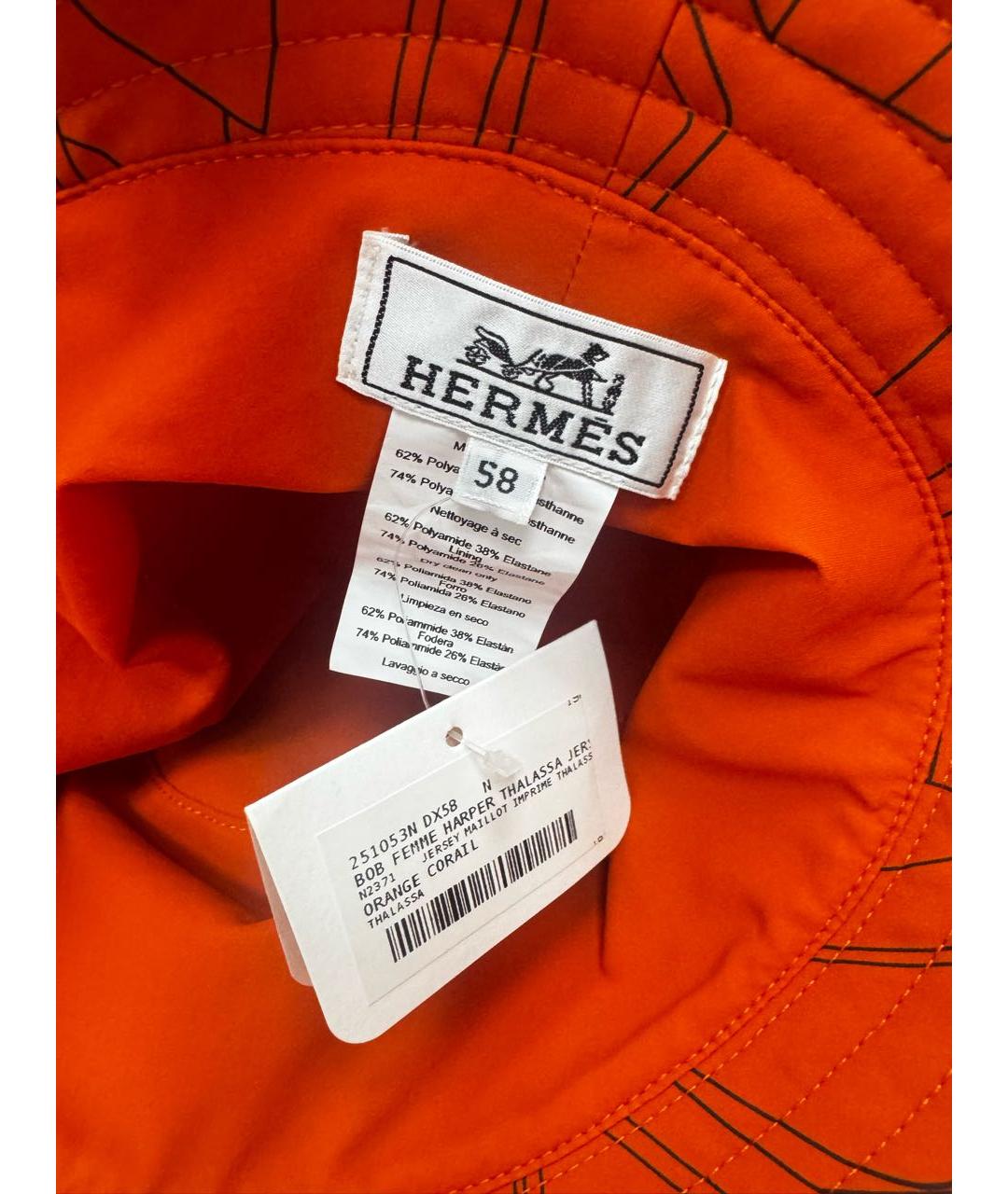HERMES Оранжевая панама, фото 5