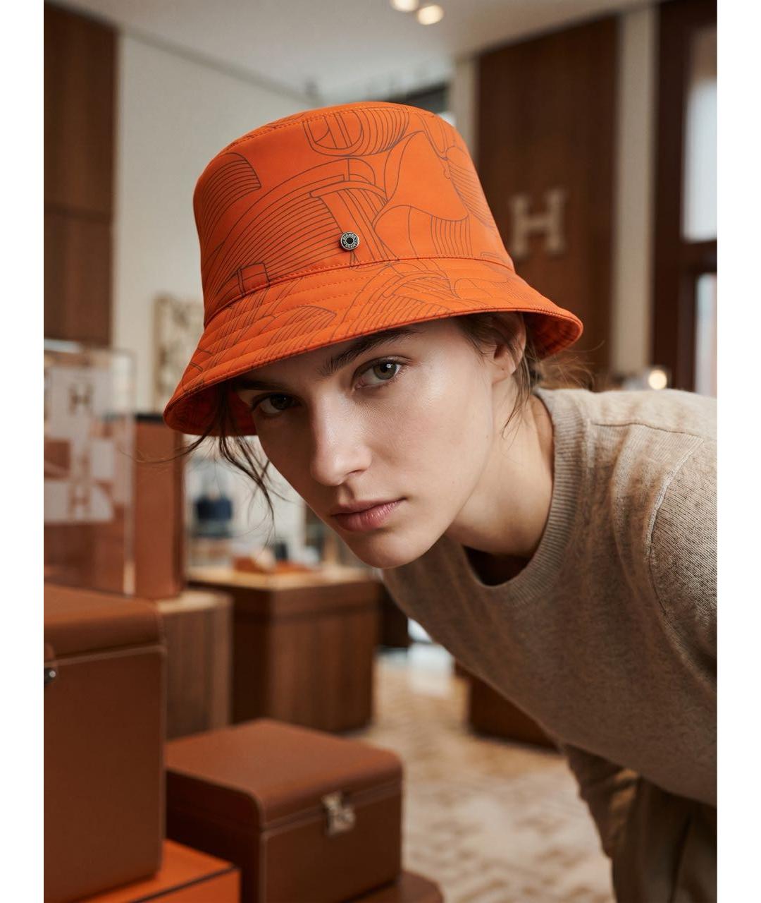 HERMES Оранжевая панама, фото 7