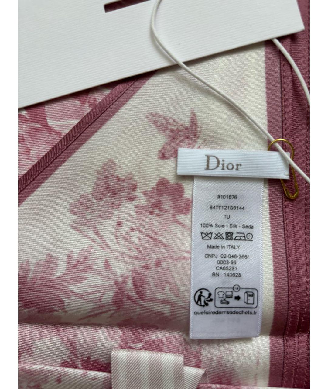 CHRISTIAN DIOR Розовая шелковая блузы, фото 3