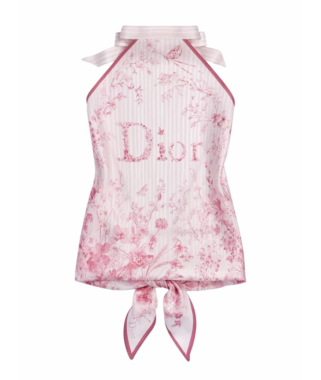 CHRISTIAN DIOR Розовая шелковая блузы, фото 7