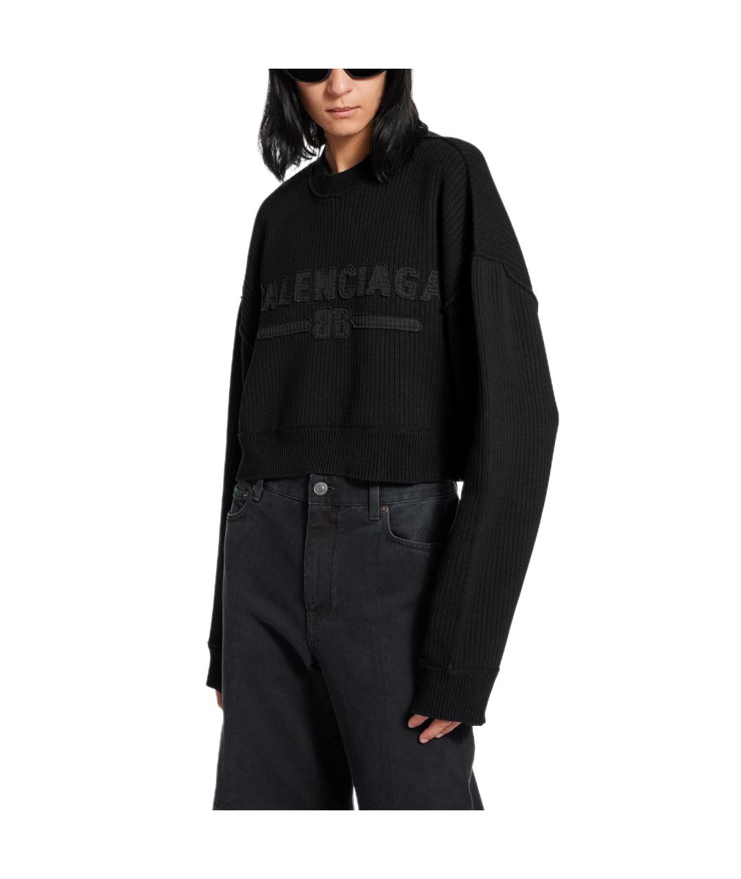 BALENCIAGA Черный джемпер / свитер, фото 3