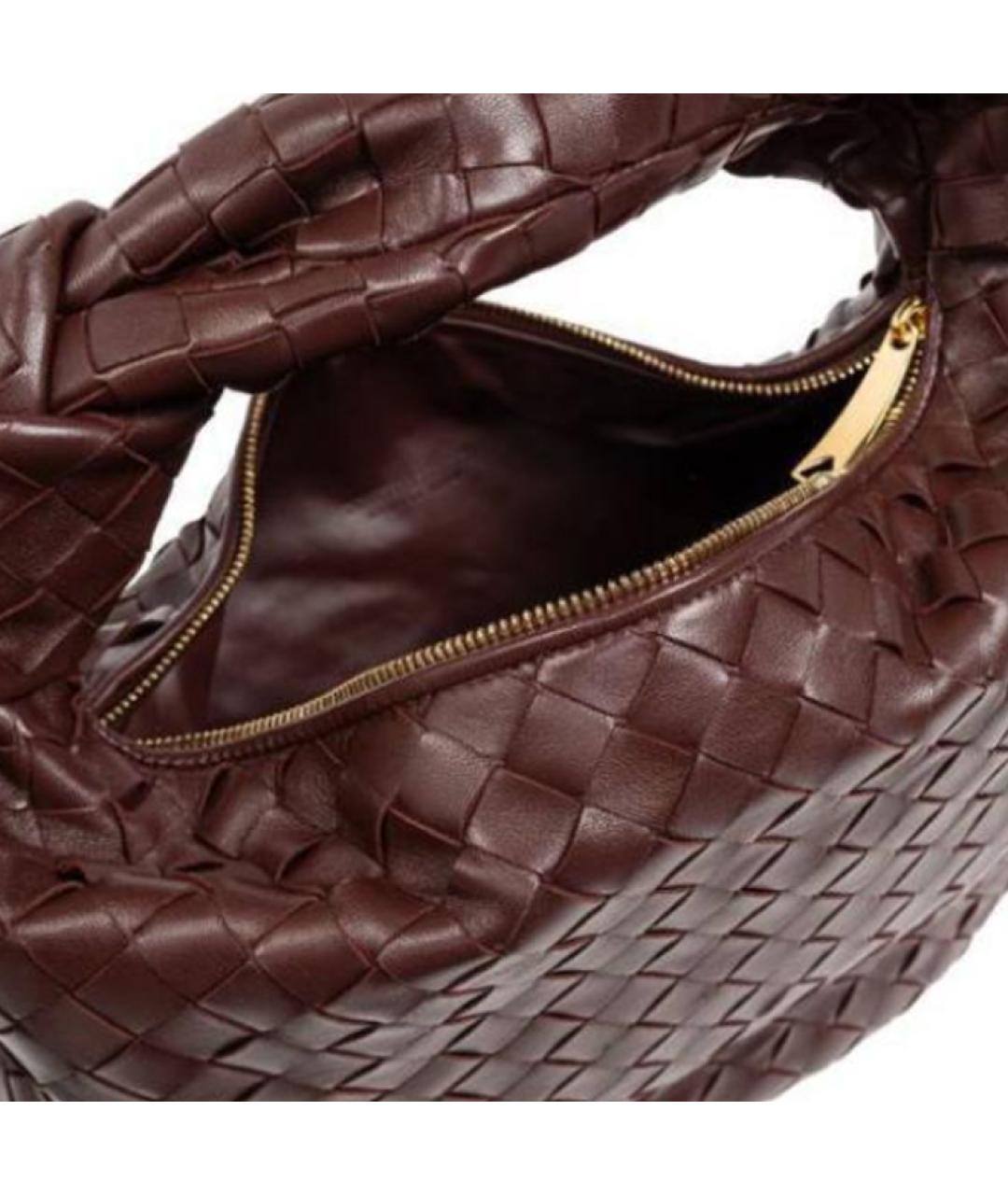 BOTTEGA VENETA Бордовая кожаная сумка через плечо, фото 5