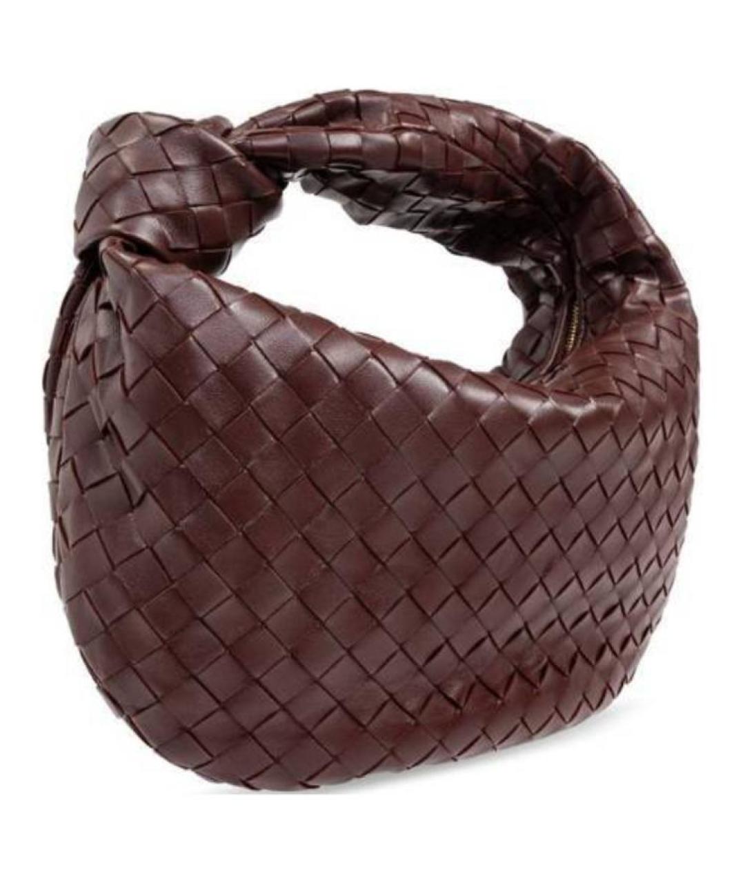 BOTTEGA VENETA Бордовая кожаная сумка через плечо, фото 2