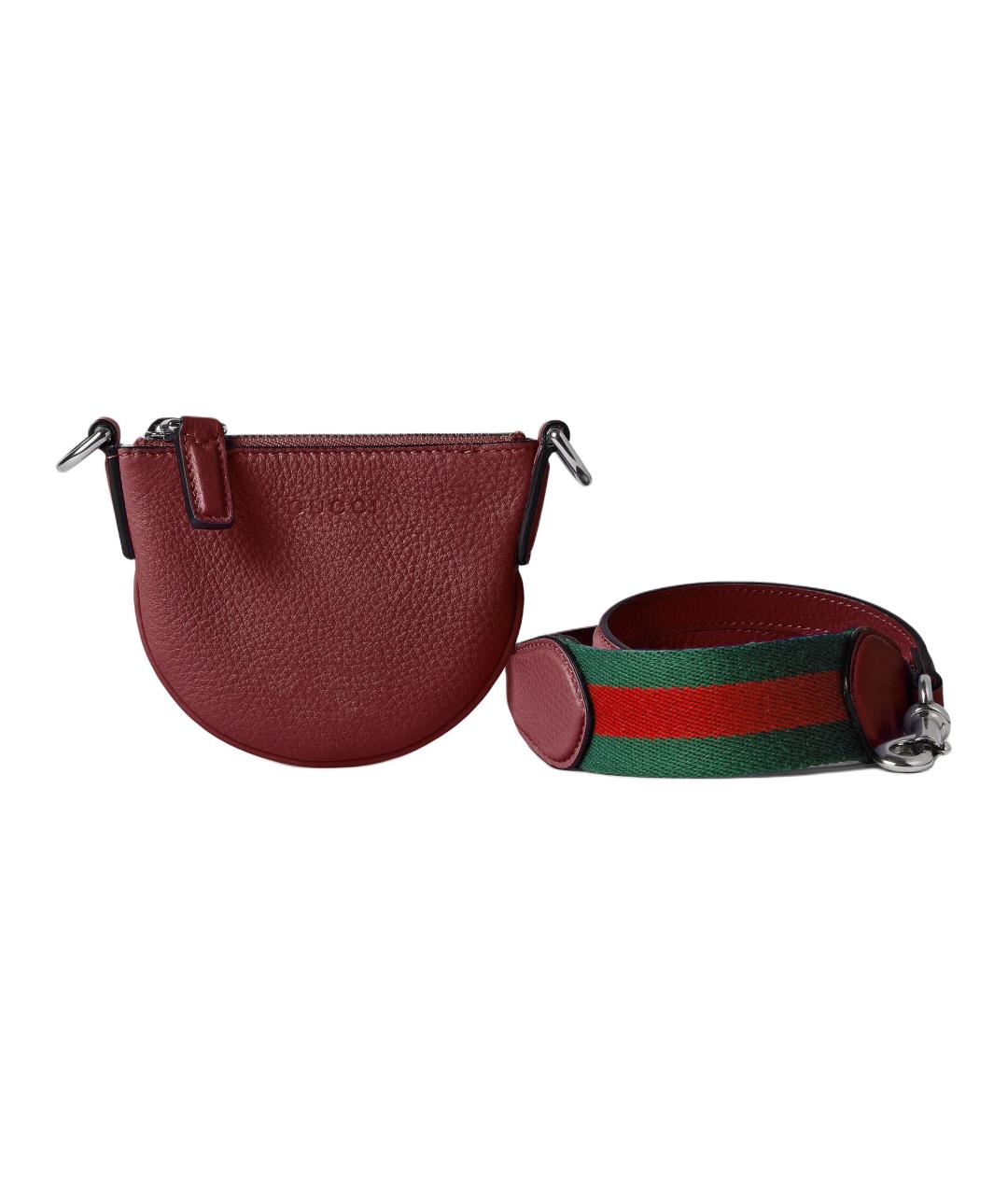 GUCCI Красная кожаная сумка на плечо, фото 4