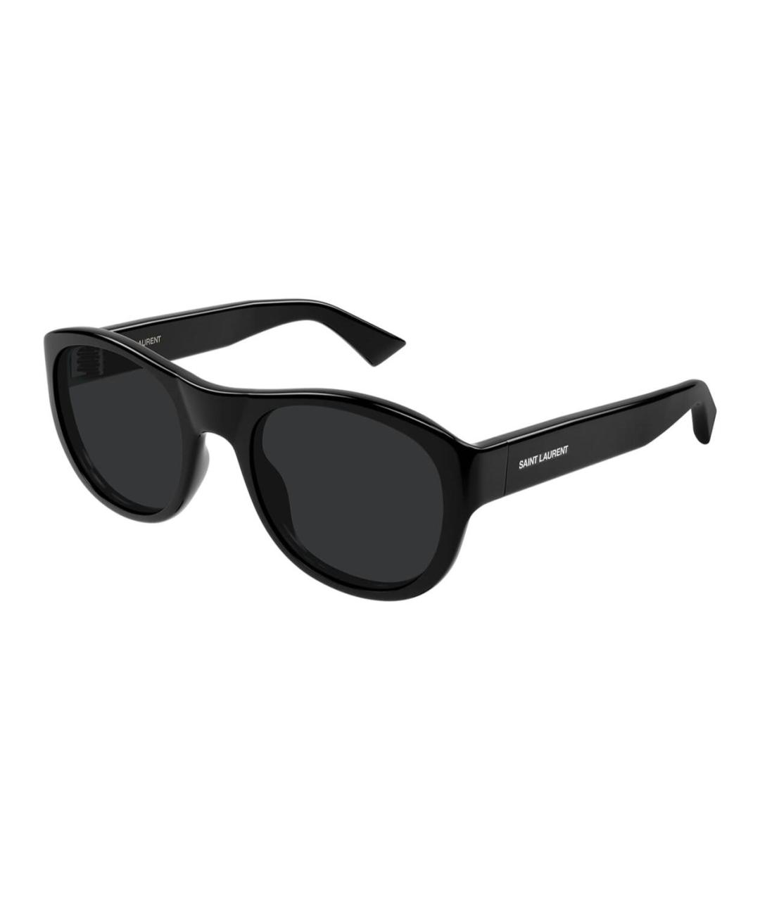 SAINT LAURENT Черные пластиковые солнцезащитные очки, фото 1