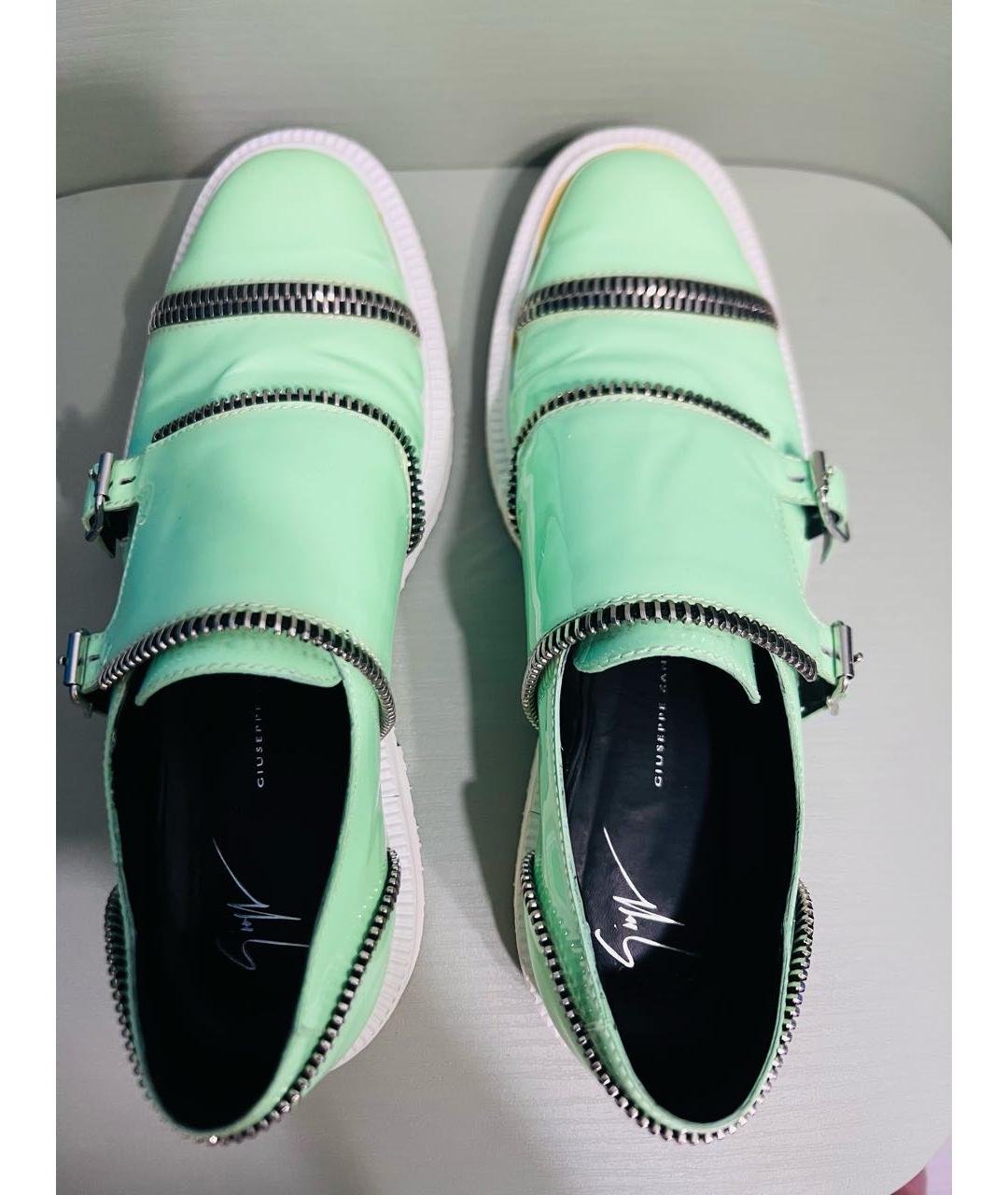GIUSEPPE ZANOTTI DESIGN Салатовые кожаные ботинки, фото 3