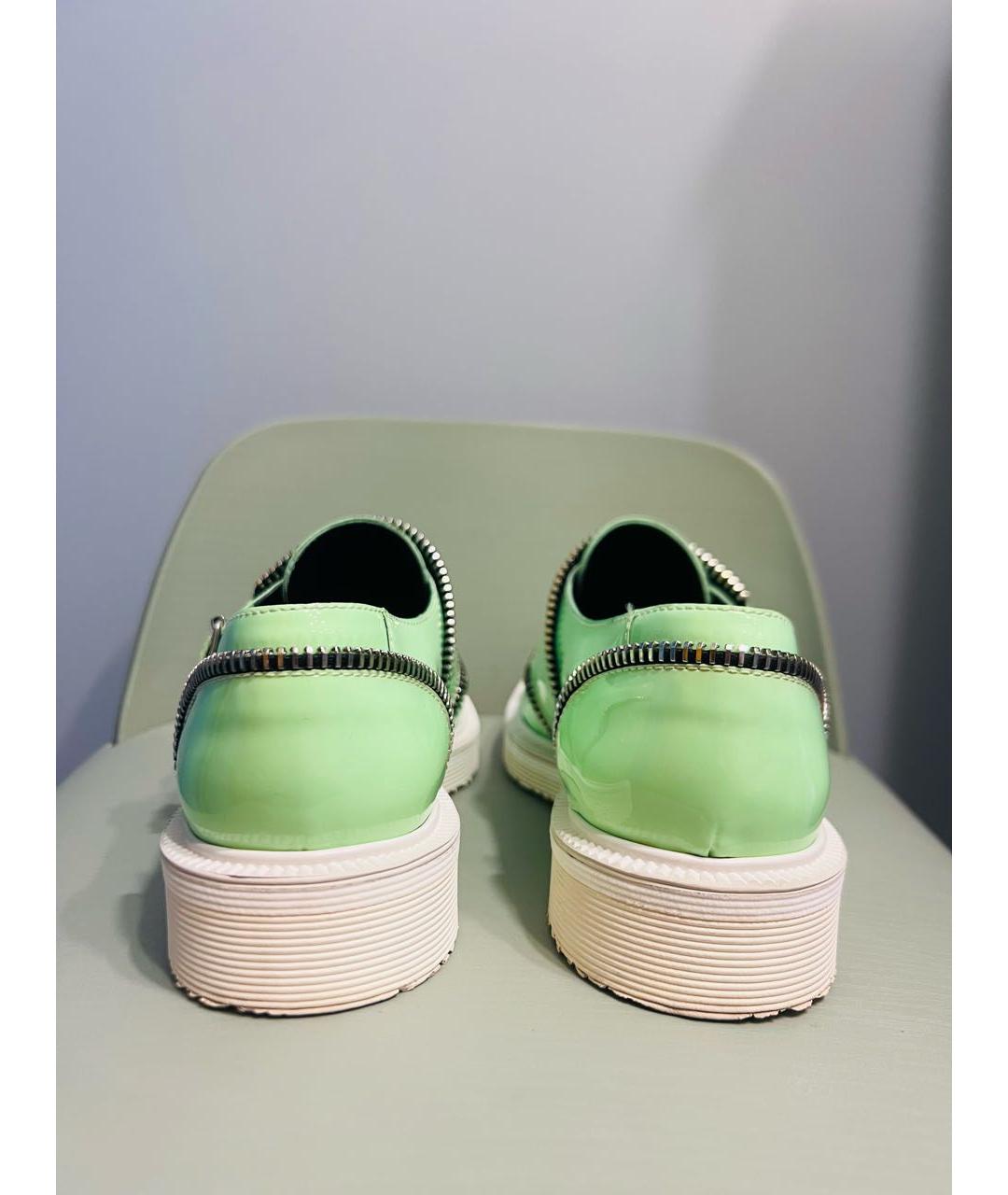 GIUSEPPE ZANOTTI DESIGN Салатовые кожаные ботинки, фото 4