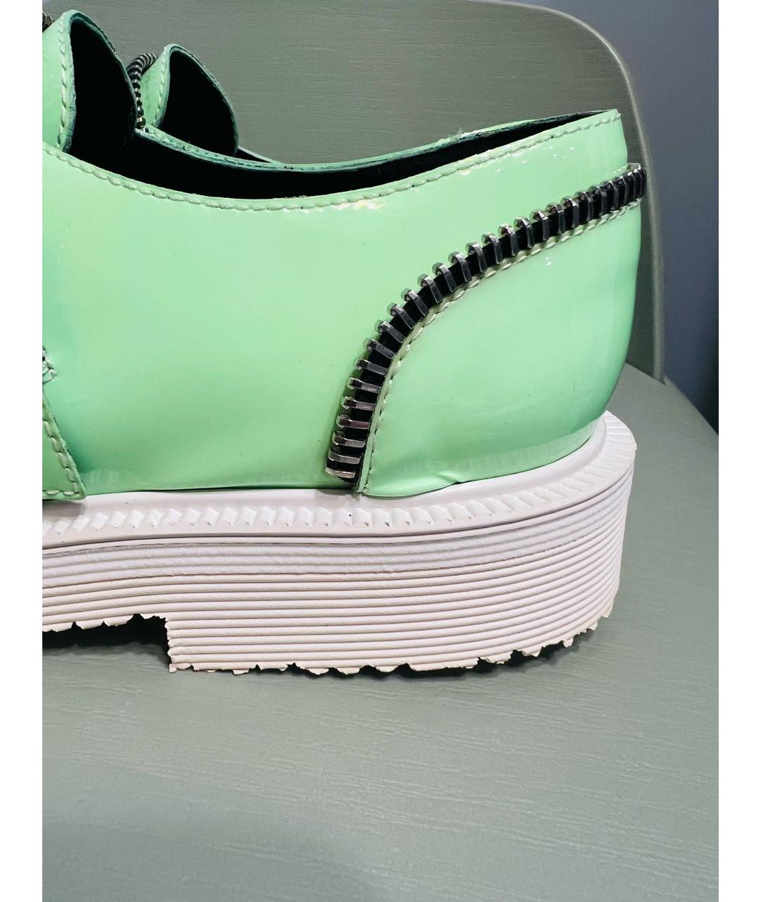 GIUSEPPE ZANOTTI DESIGN Салатовые кожаные ботинки, фото 5