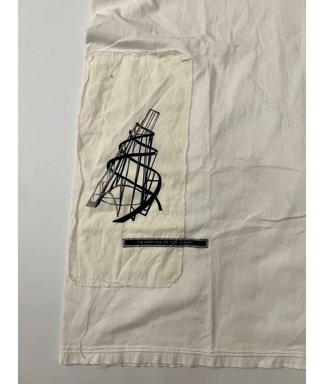 RICK OWENS DRKSHDW Бежевая хлопковая майка, фото 4