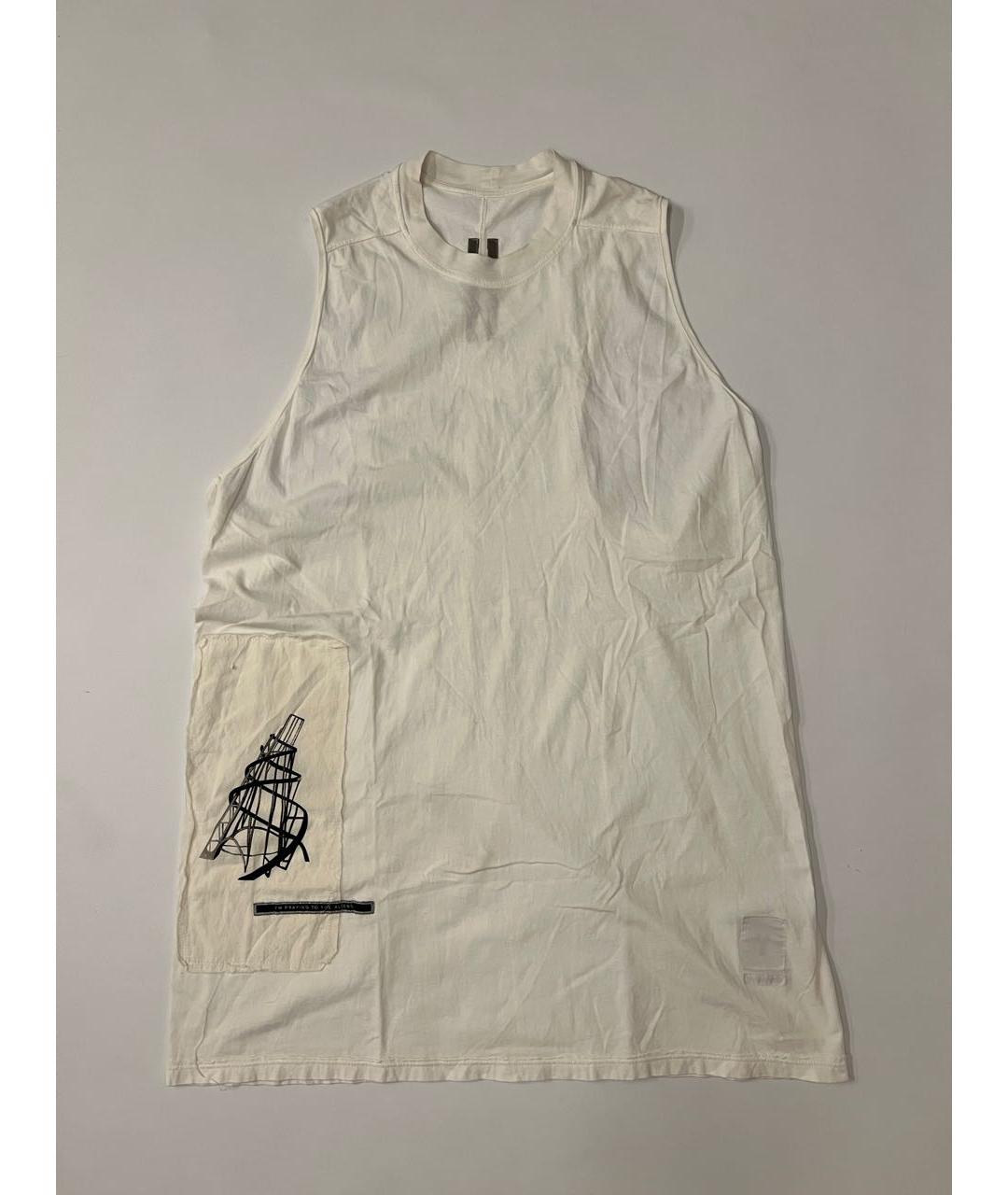 RICK OWENS DRKSHDW Бежевая хлопковая майка, фото 6