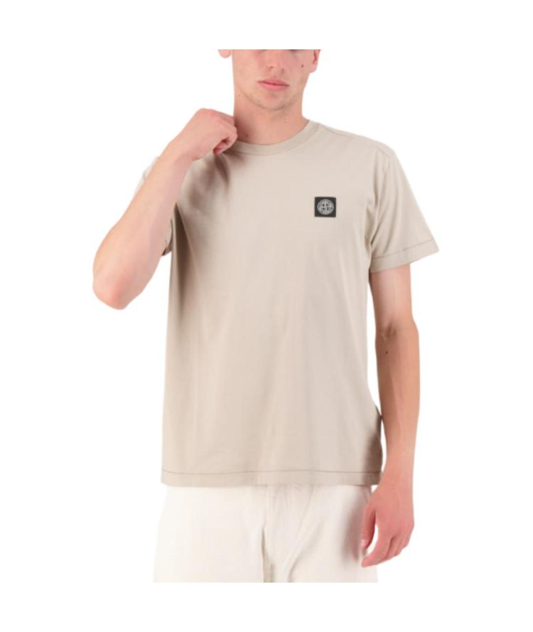 STONE ISLAND Коричневая футболка, фото 4