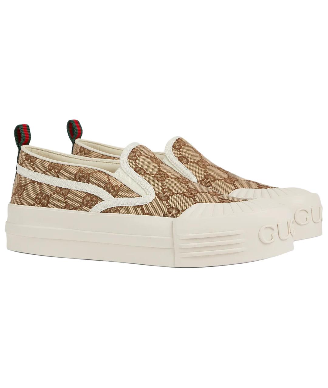 GUCCI Коричневые кроссовки, фото 3