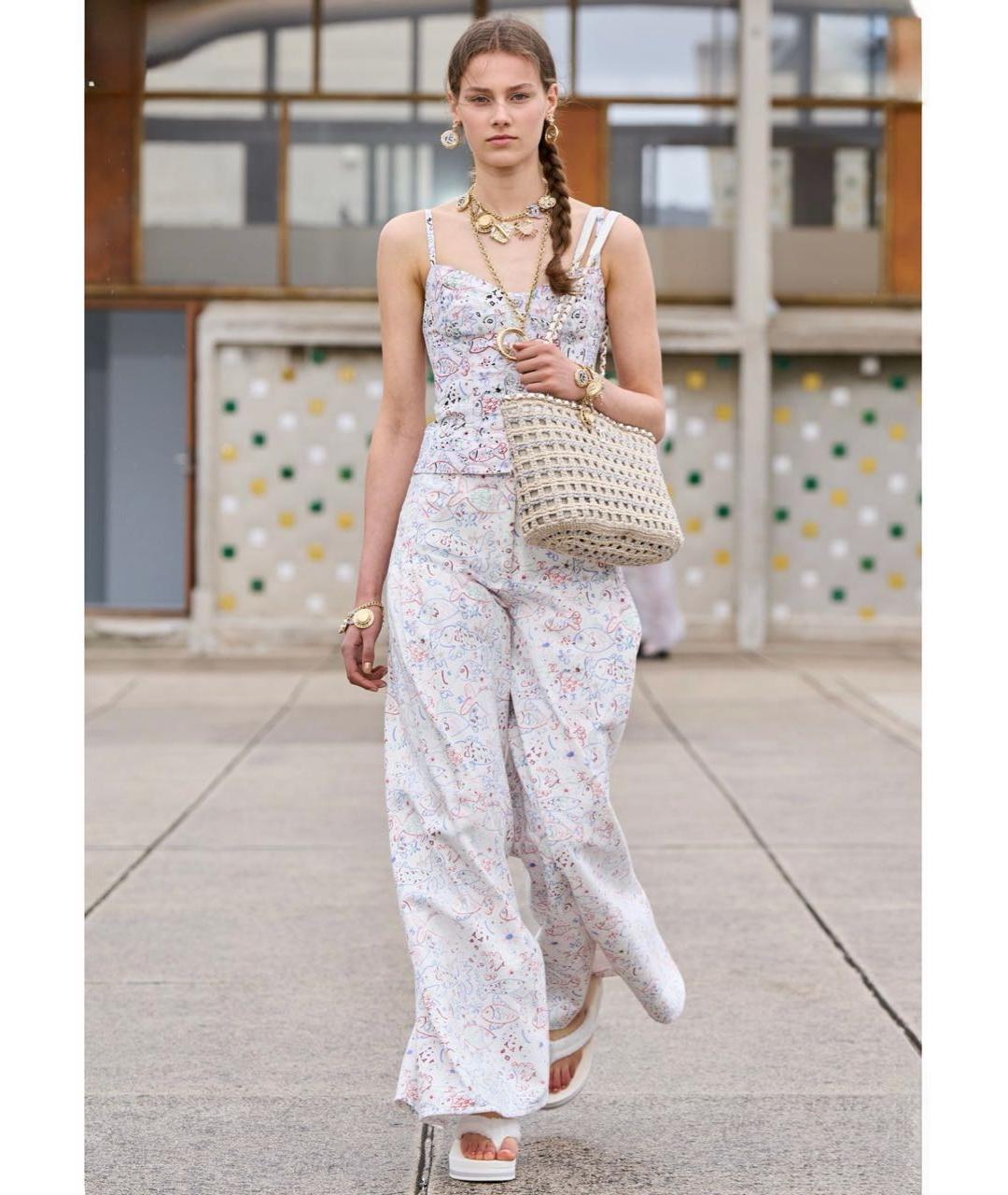 CHANEL Мульти хлопковые джинсы клеш, фото 2