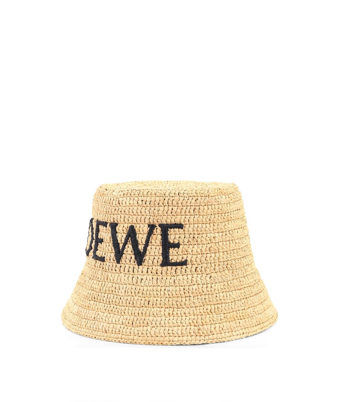 LOEWE Бежевая соломенная панама, фото 2