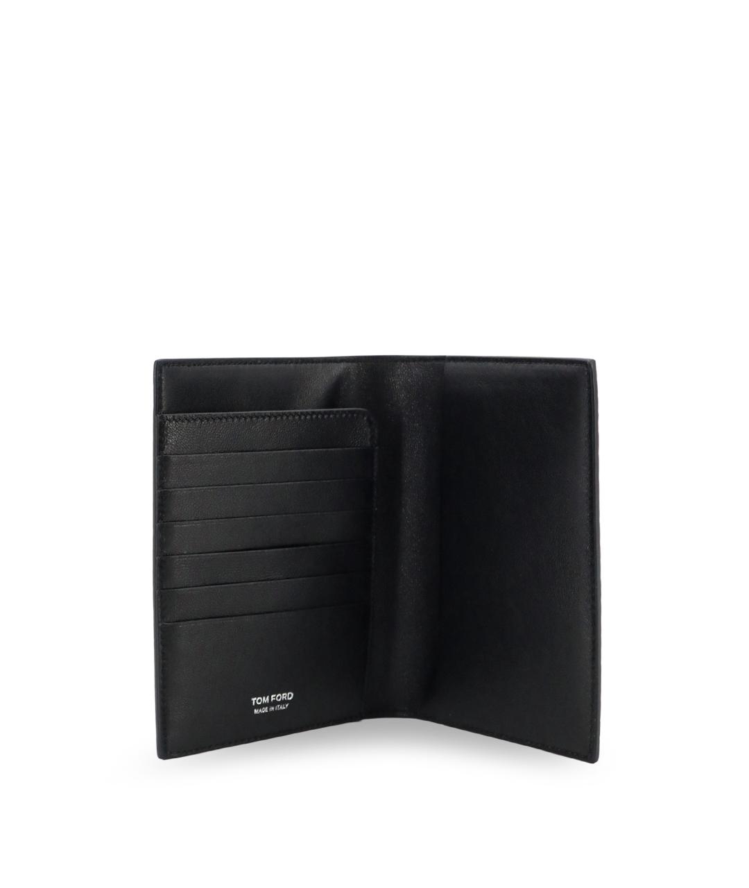 TOM FORD Черный кожаный кошелек, фото 3