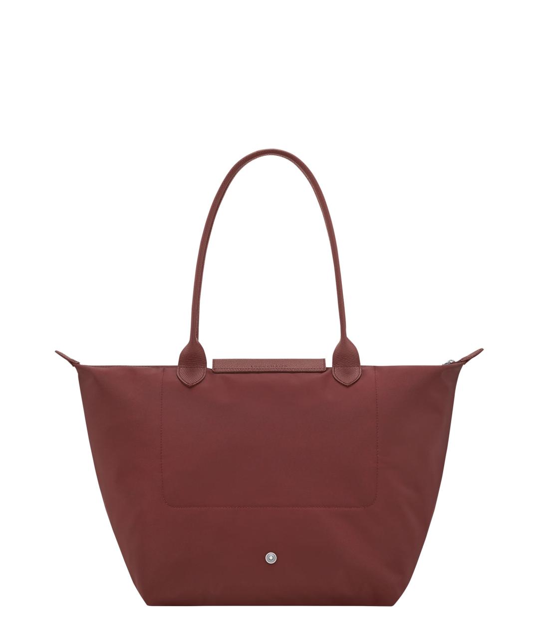 LONGCHAMP Бордовая синтетическая сумка тоут, фото 2