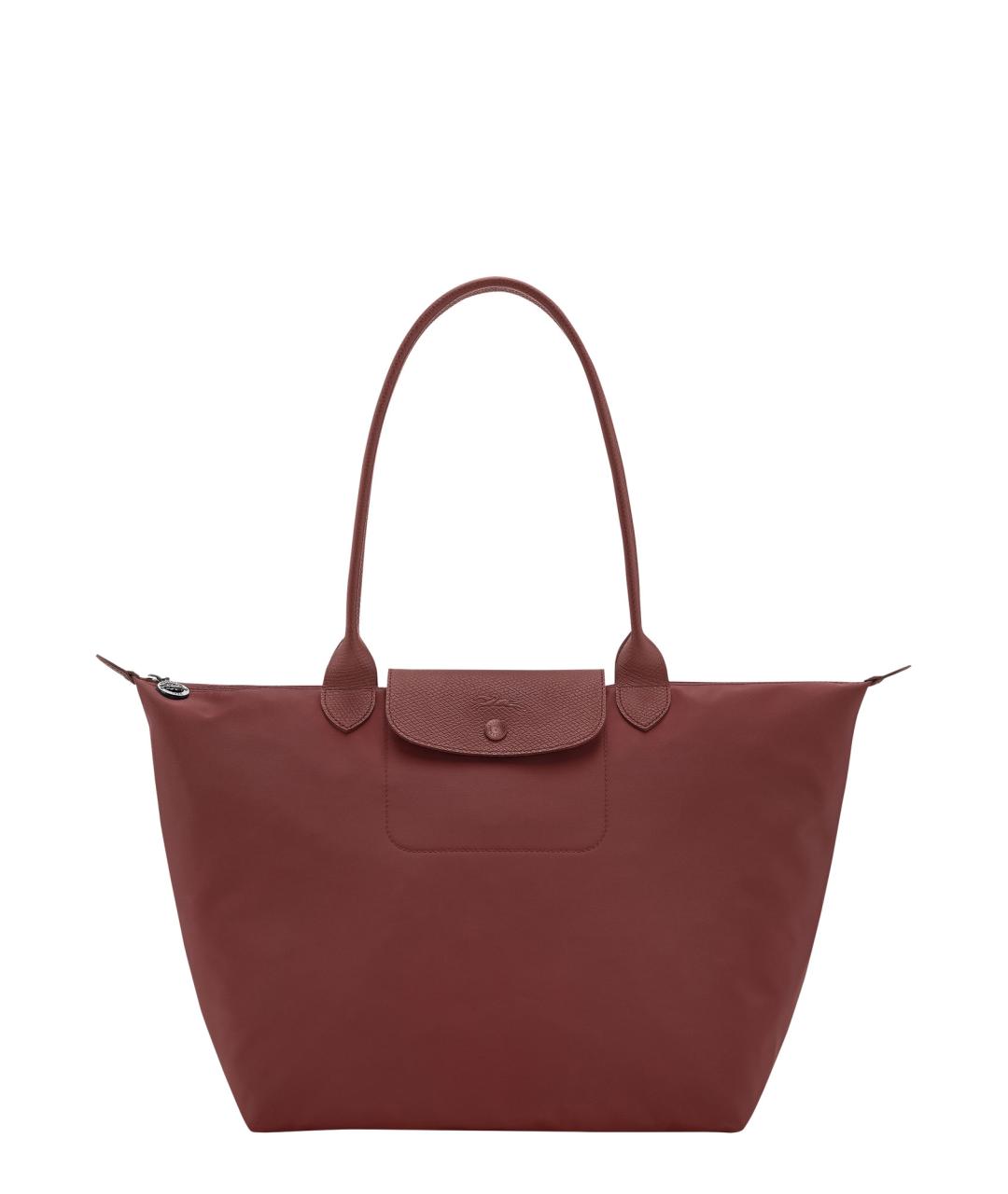 LONGCHAMP Бордовая синтетическая сумка тоут, фото 1