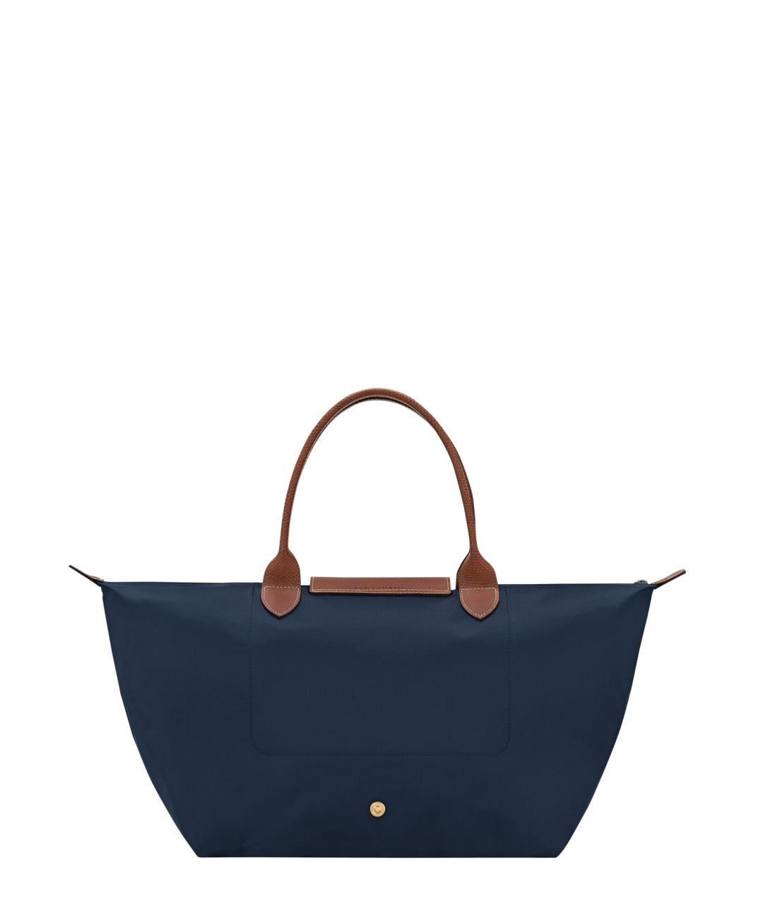 LONGCHAMP Темно-синяя синтетическая сумка тоут, фото 2