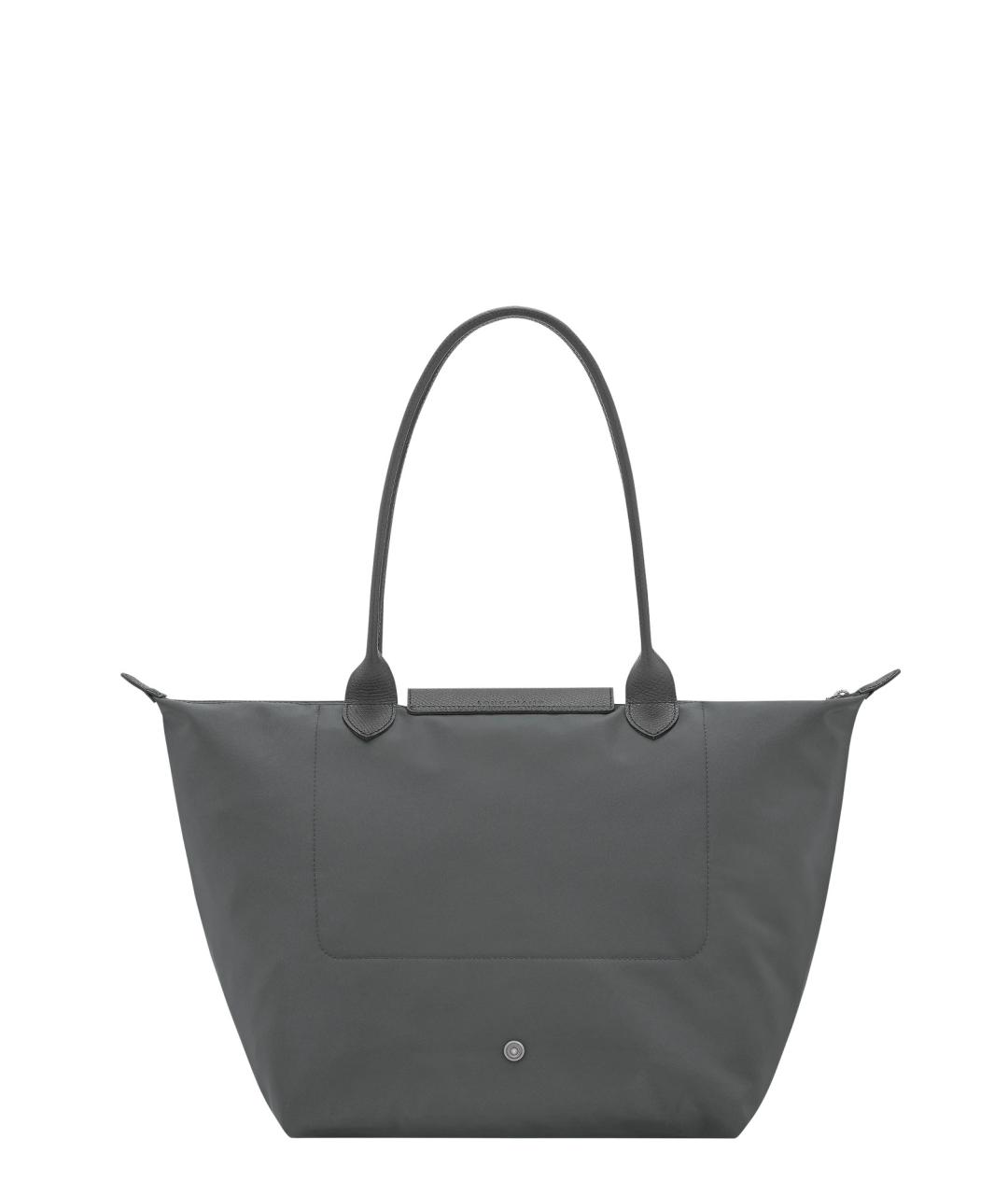 LONGCHAMP Антрацитовая синтетическая сумка тоут, фото 2